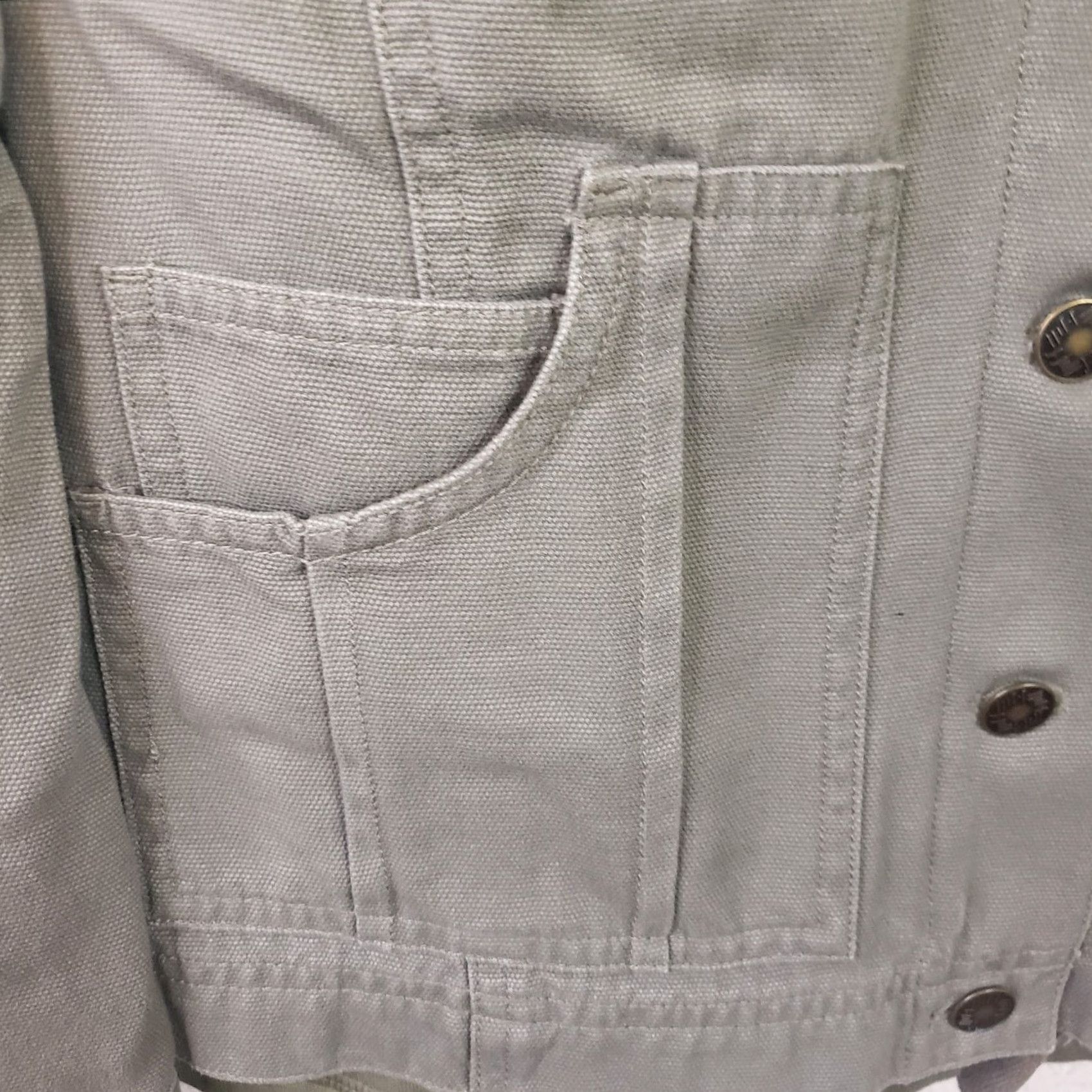 J. Jill J Jill Jacket Petite Short Army Green Canvas Inner Liner Hoodie Pockets Button Closure 2-in-1 Vintage? No, Not Vintage Size S / US 4 / IT 40 - 4 Thumbnail