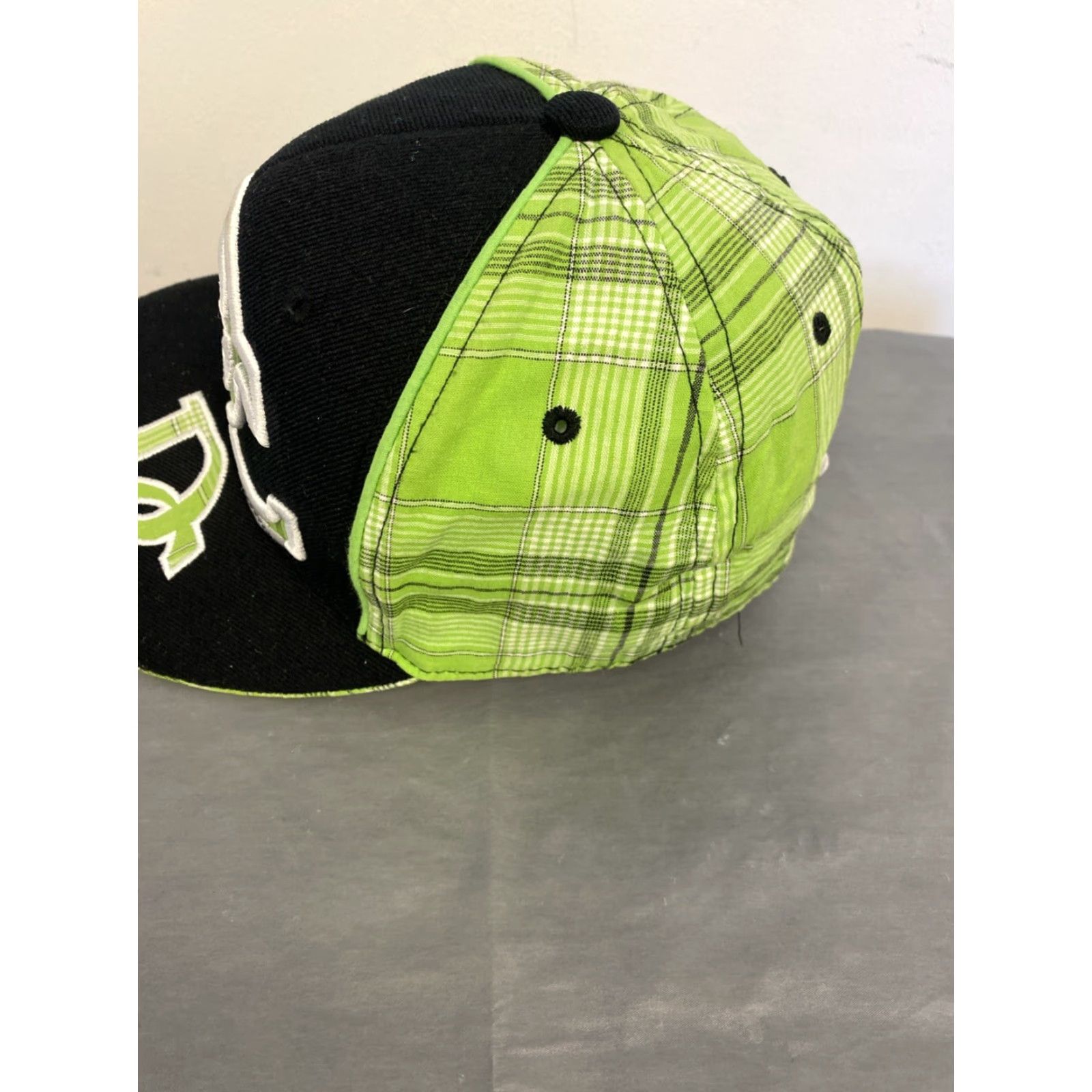 Hunter City Hunter Green Plaid Baseball Cap Adult Medium DC Ball Logo Casual Mens Size ONE SIZE - 3 Thumbnail
