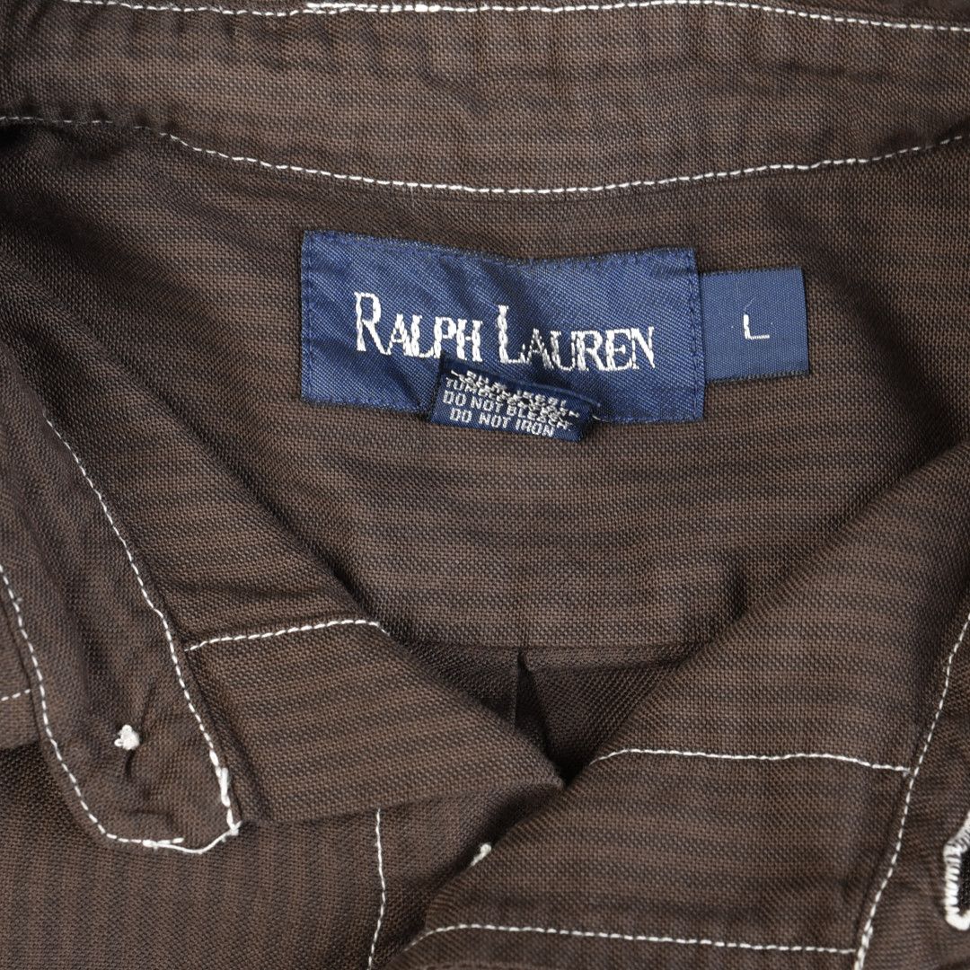 Polo Ralph Lauren Polo Ralph Lauren VINTAGE SHIRT BROWN - LARGE Size US L / EU 52-54 / 3 - 2 Thumbnail