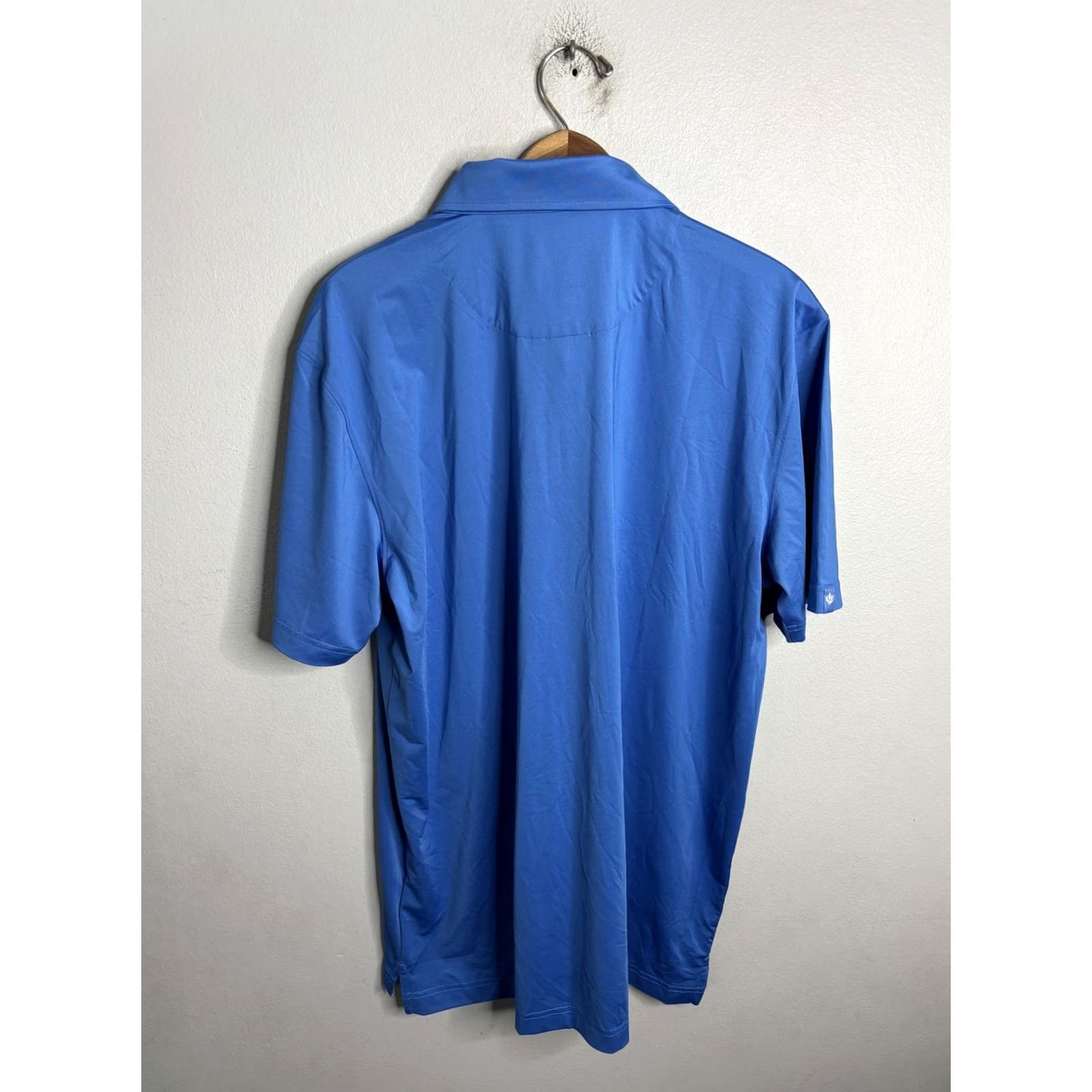 Vintage Donald Ross Polo Shirt Mens Large Blue Embroidered Sport Golf Performance Lightweight Short Sleeve Wrinkle Resistant Breathable Size US L / EU 52-54 / 3 - 5 Thumbnail