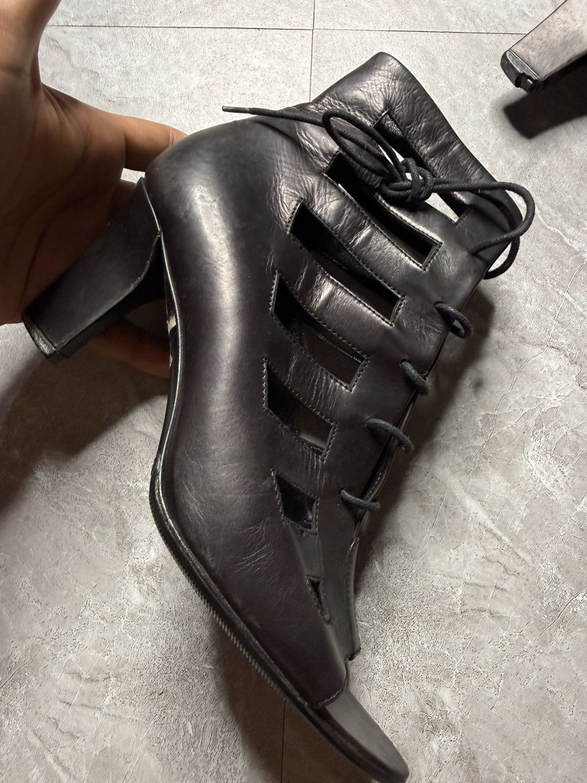 Helmut Lang Vintage Archival Helmut Lang Open Toe Wedge Sandals Size US 7 / IT 37 - 3 Thumbnail