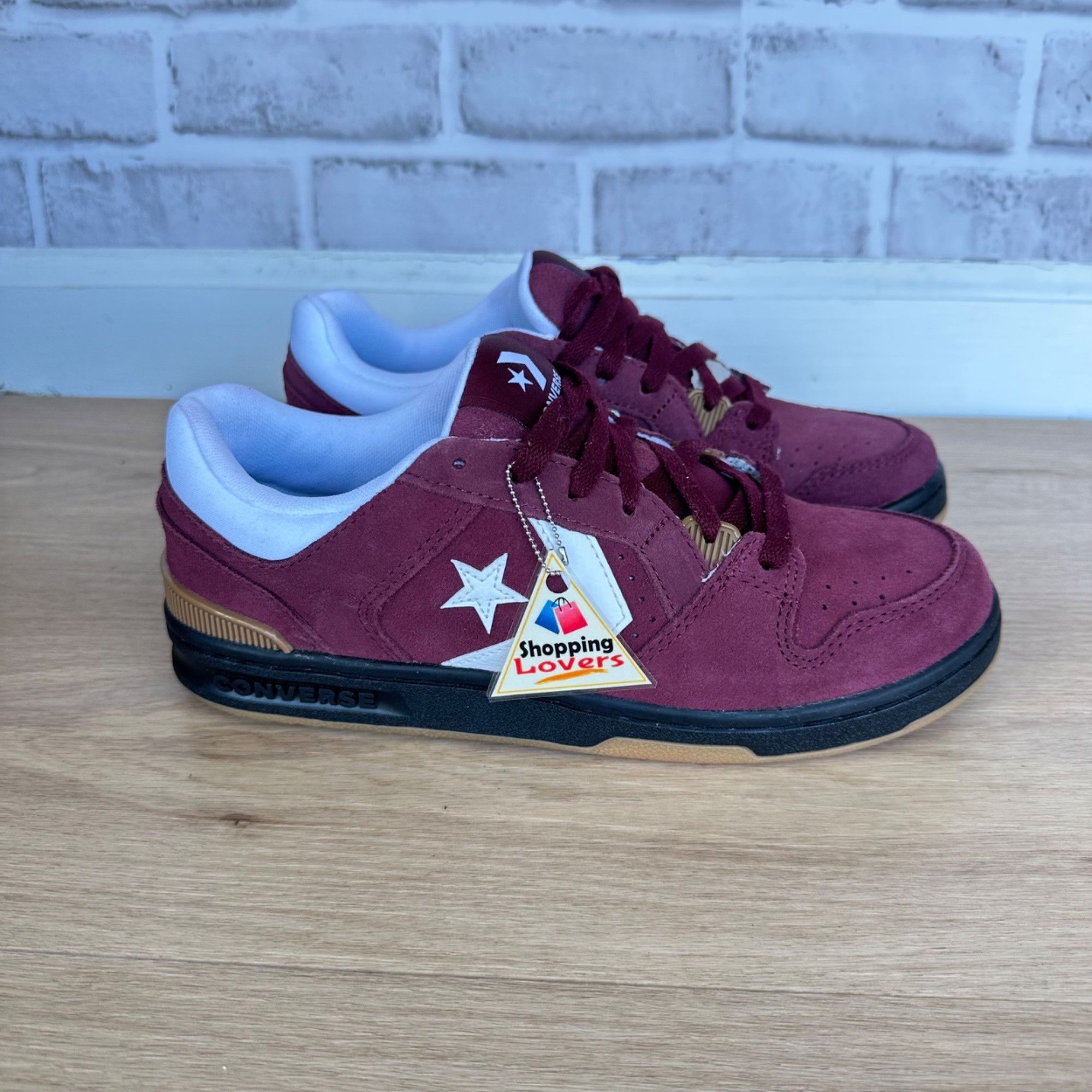 Converse Converse CL98 Suede Low Black Deep Bordeaux Gum Sz 7 Mens sh Size US 7 / EU 40 - 1 Thumbnail