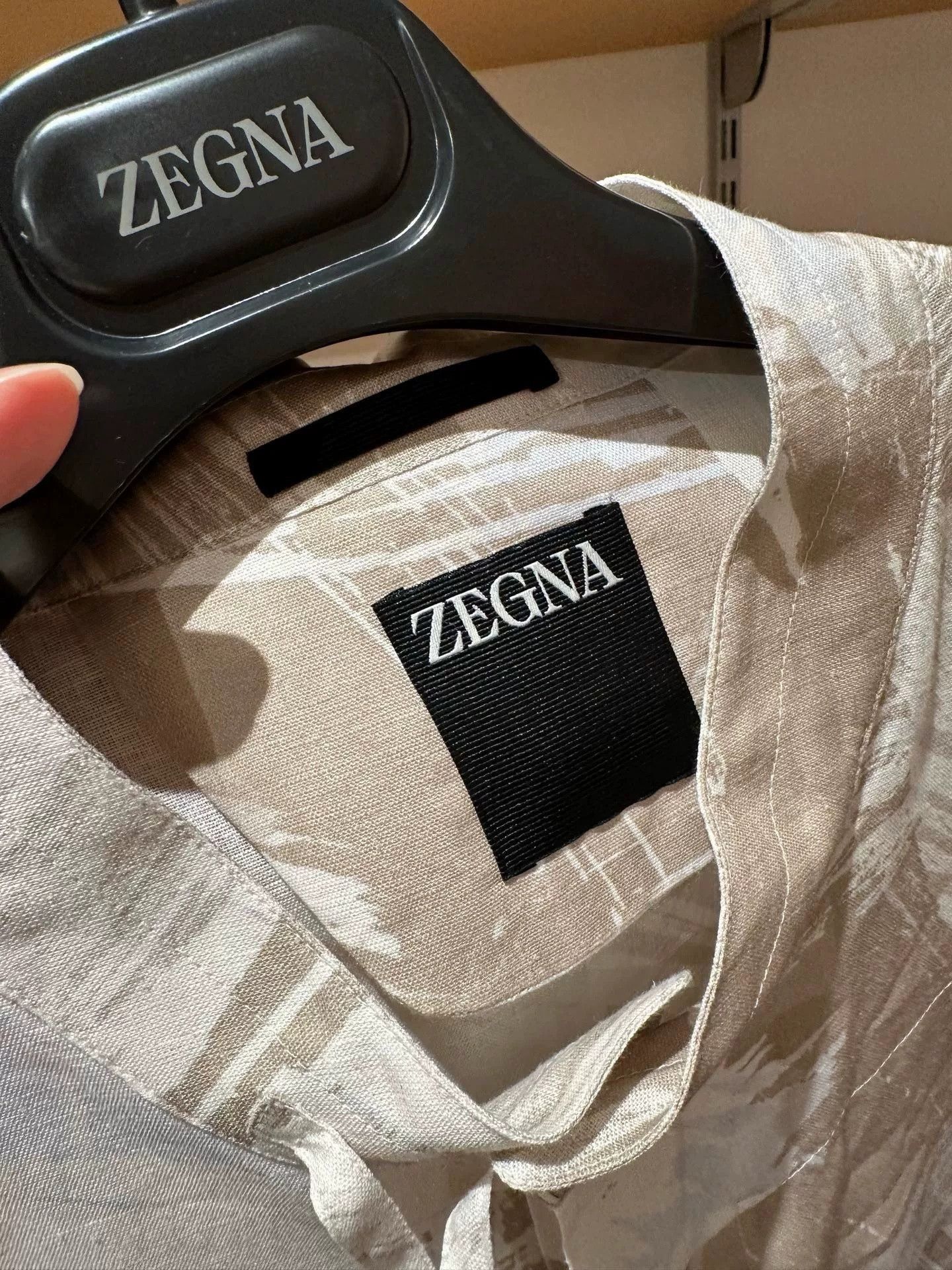Ermenegildo Zegna Zegna Long-Sleeve Linen Shirt Size US XL / EU 56 / 4 - 6 Thumbnail