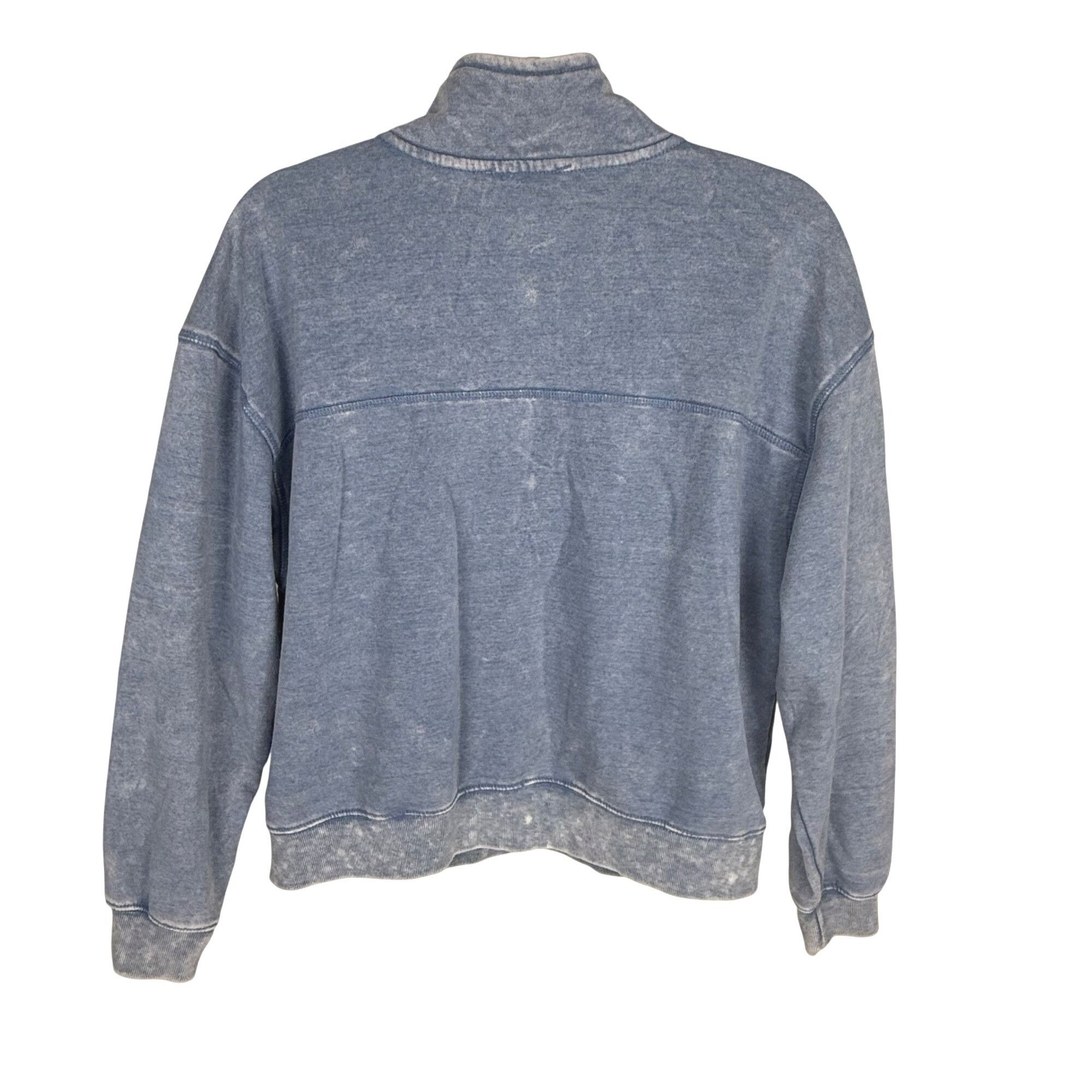 Other Sage & Stone Women's Crop Sweatshirt 1/4-Zip Blue Size M Size M / US 6-8 / IT 42-44 - 3 Thumbnail