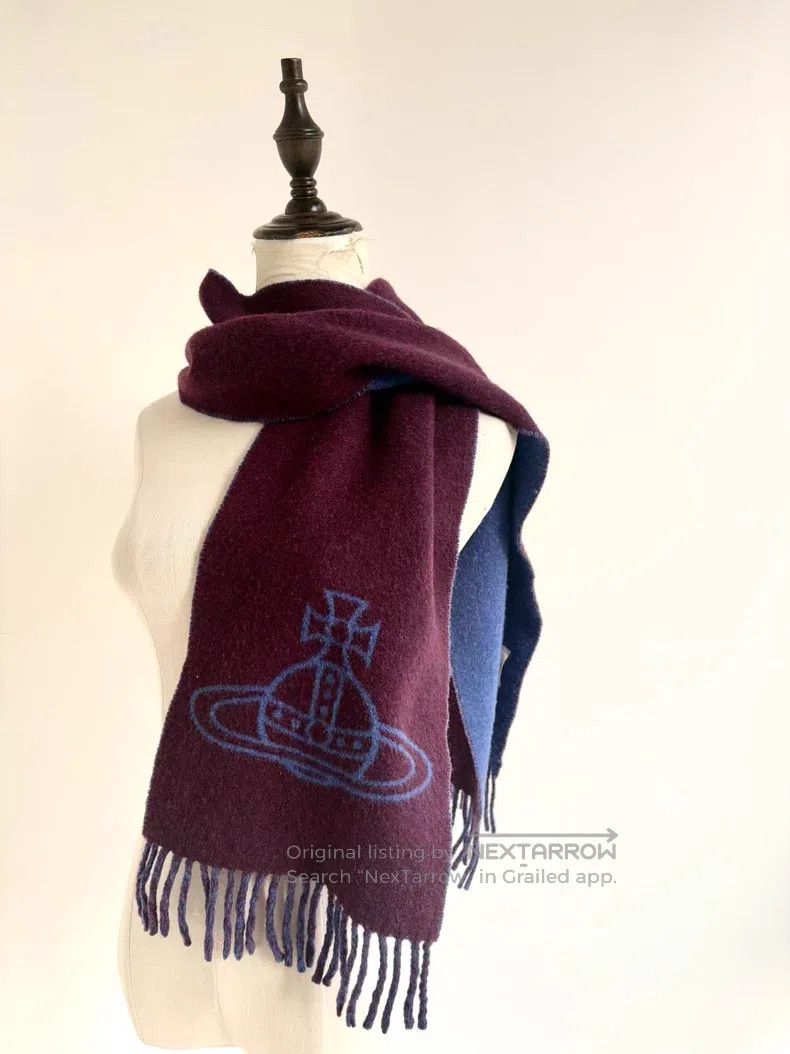 Vivienne Westwood Vivienne Westwood Navy Blue and Red Two-Tone Big Saturn Lo Size ONE SIZE - 3 Thumbnail