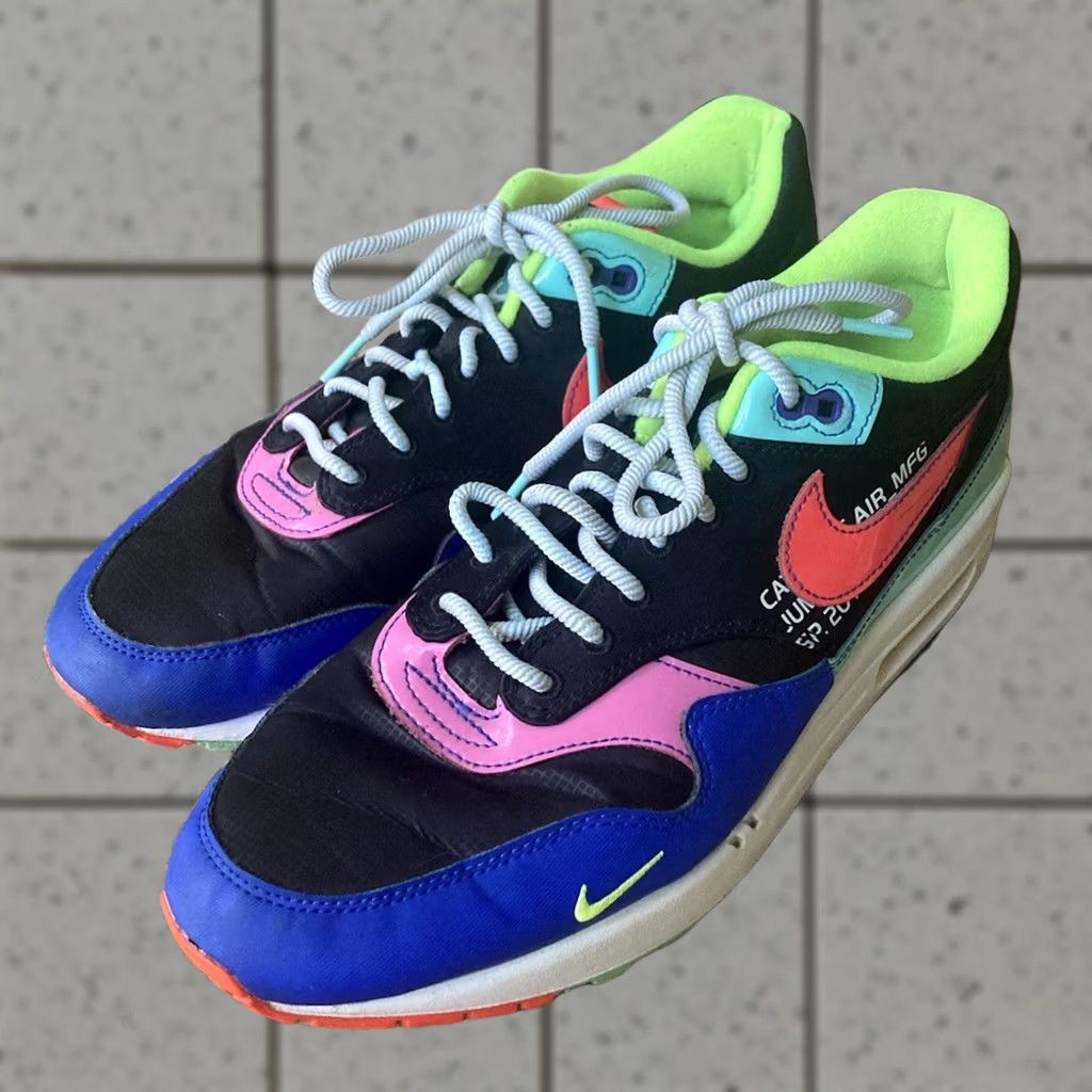 Nike Nike Air Max 1 Parachute Mens Size 11 US Black Hyper Grape CU4713-001 Sneakers Mens 11 US Nike Air Max Parachute Size US 11 / EU 44 - 1 Thumbnail