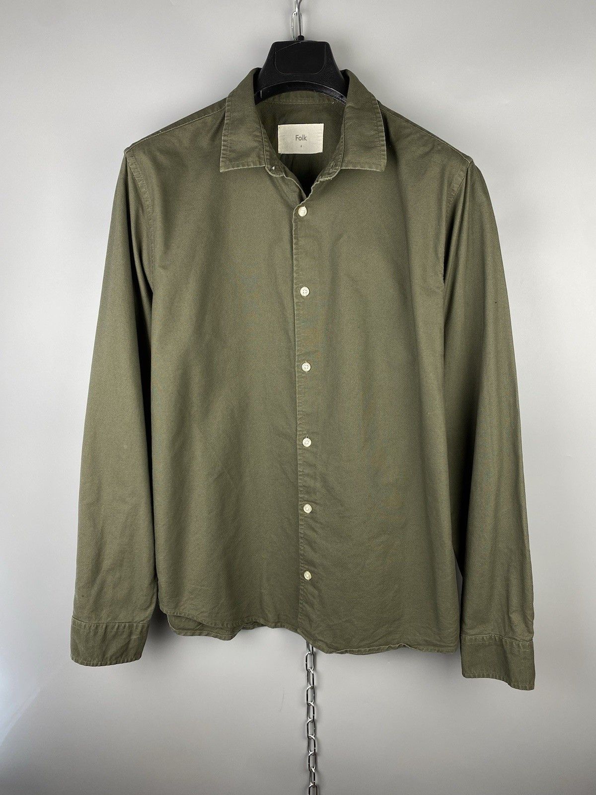 Folk Folk Button Up Khaki Long Sleeve Shirt Size US L / EU 52-54 / 3 - 1 Thumbnail