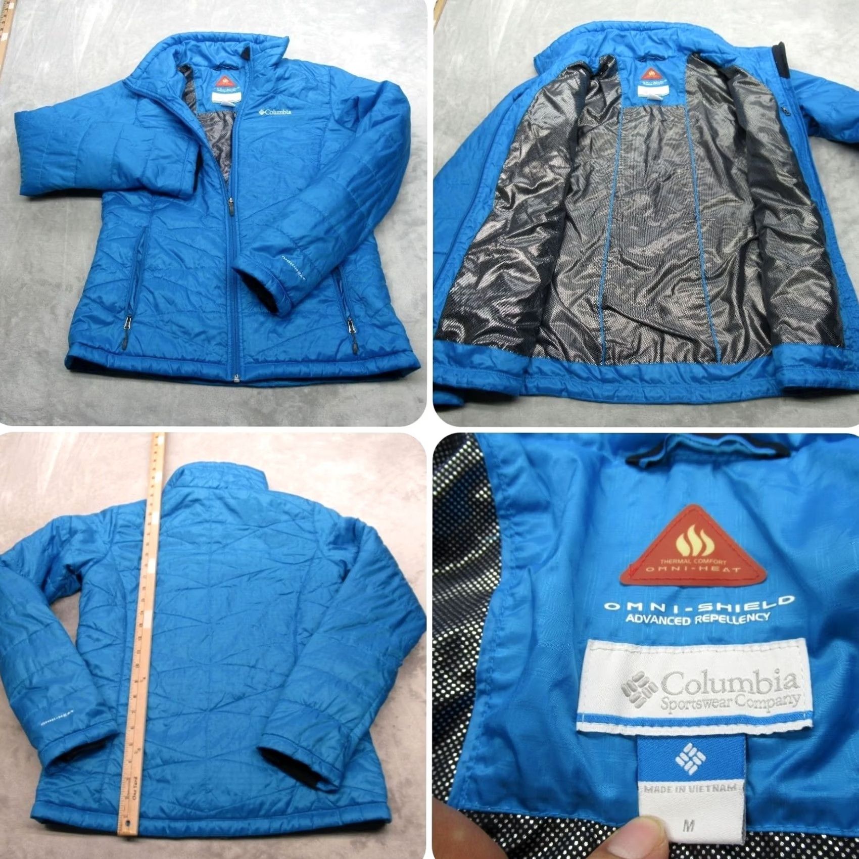 Vintage Columbia Jacket Womens Medium Blue Mighty Lite III Omni Heat Puffer Light Coat Size M / US 6-8 / IT 42-44 - 2 Thumbnail