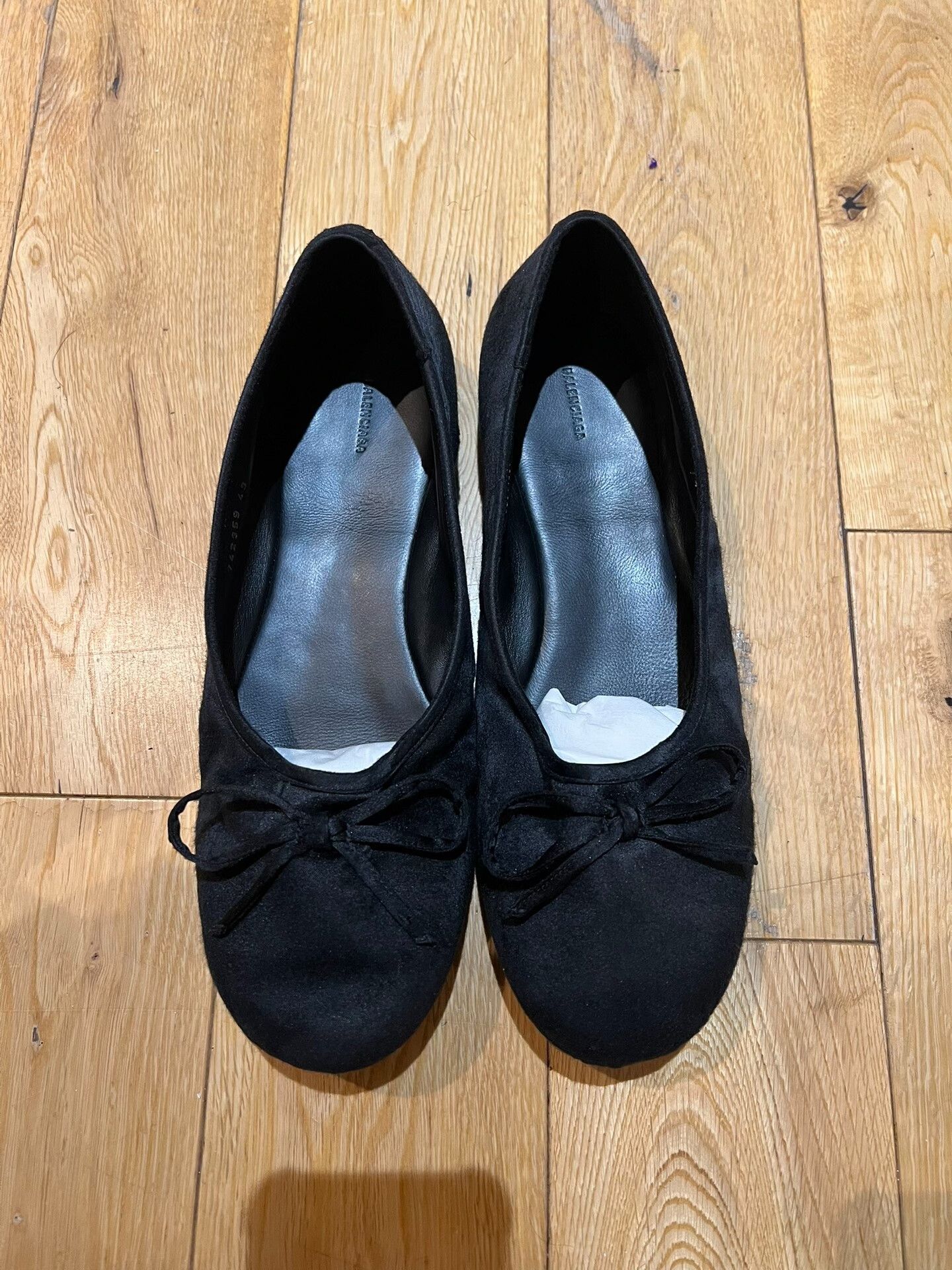 balenciaga black ballet shoes size 41