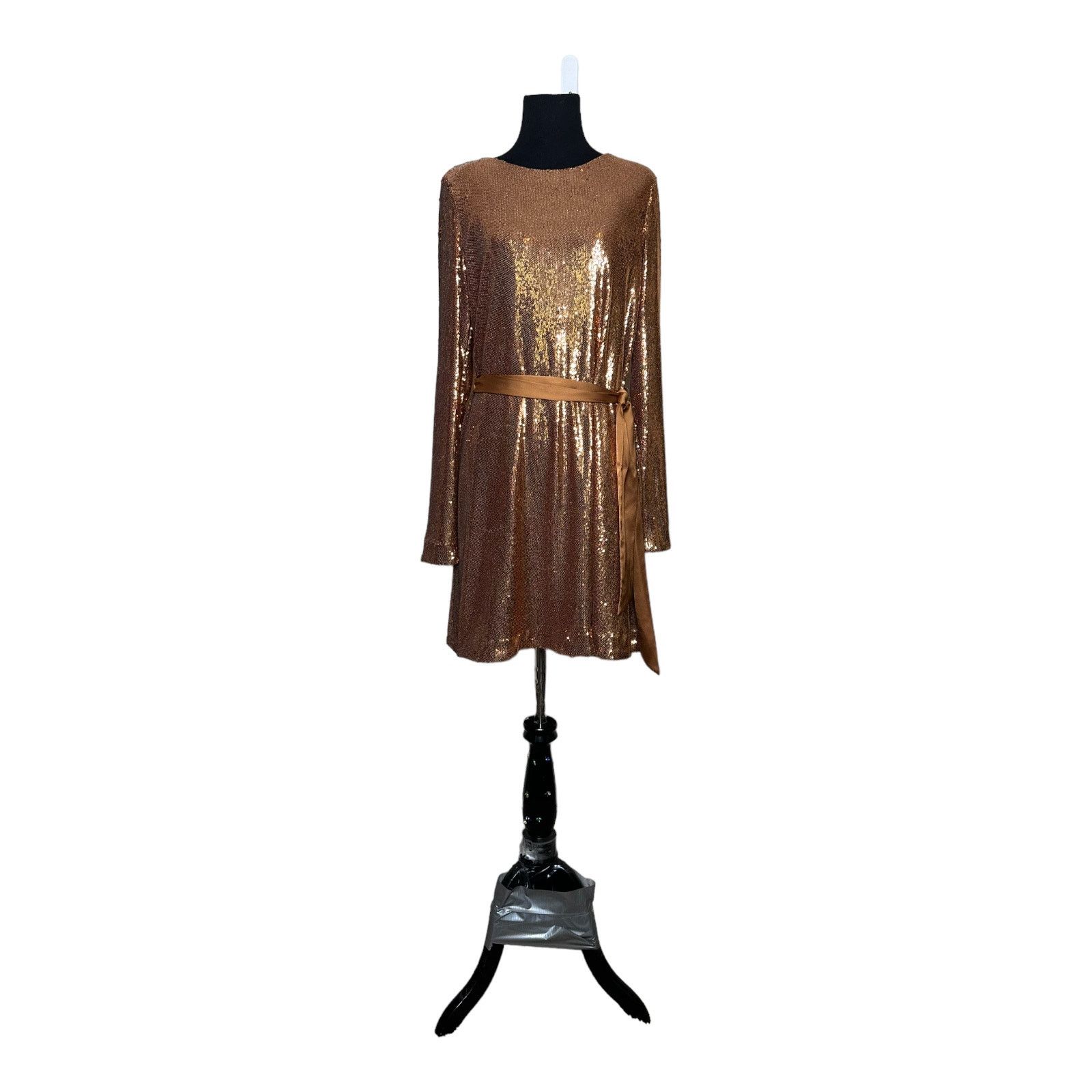 Ramy Brook Ramy Brook Hallie Gold Sequin Belted Mini Dress size S Size S / US 4 / IT 40 - 10 Thumbnail