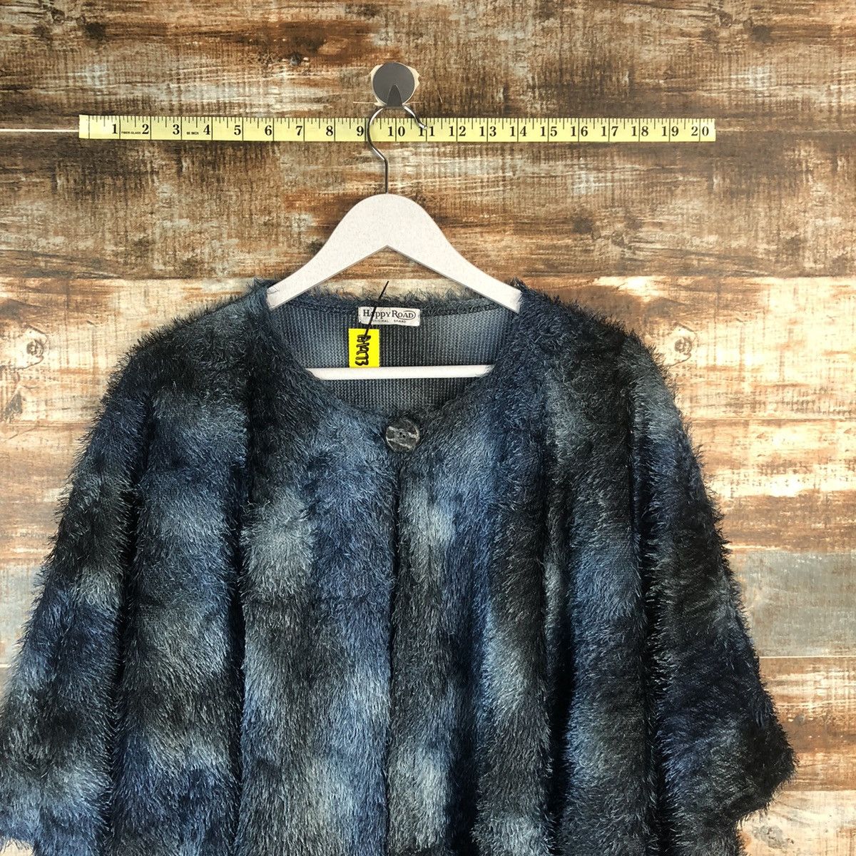 Homespun Knitwear × Japanese Brand Happy Road Blue Mohair fur Cloaks #A1973 Size US M / EU 48-50 / 2 - 5 Thumbnail