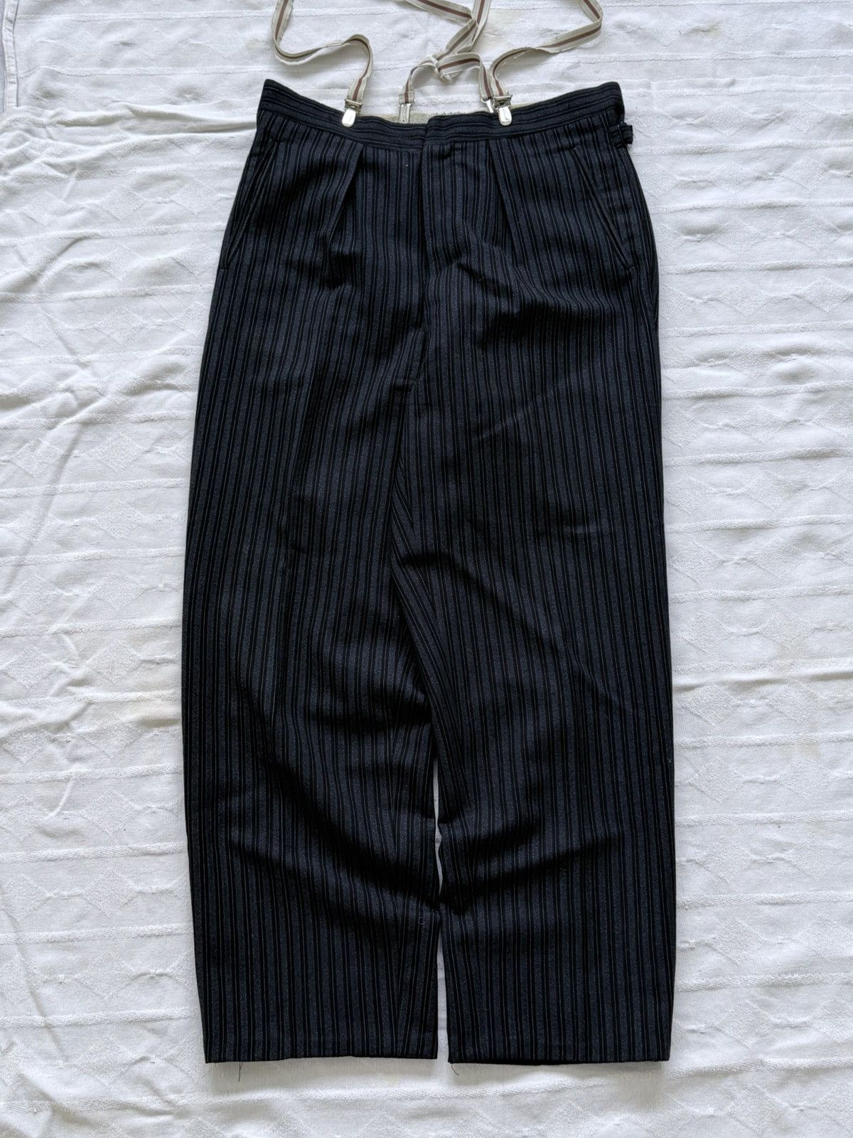 Vintage Antique 1940s European Side Buckles Trousers Pants Size US 32 / EU 48 - 2 Thumbnail