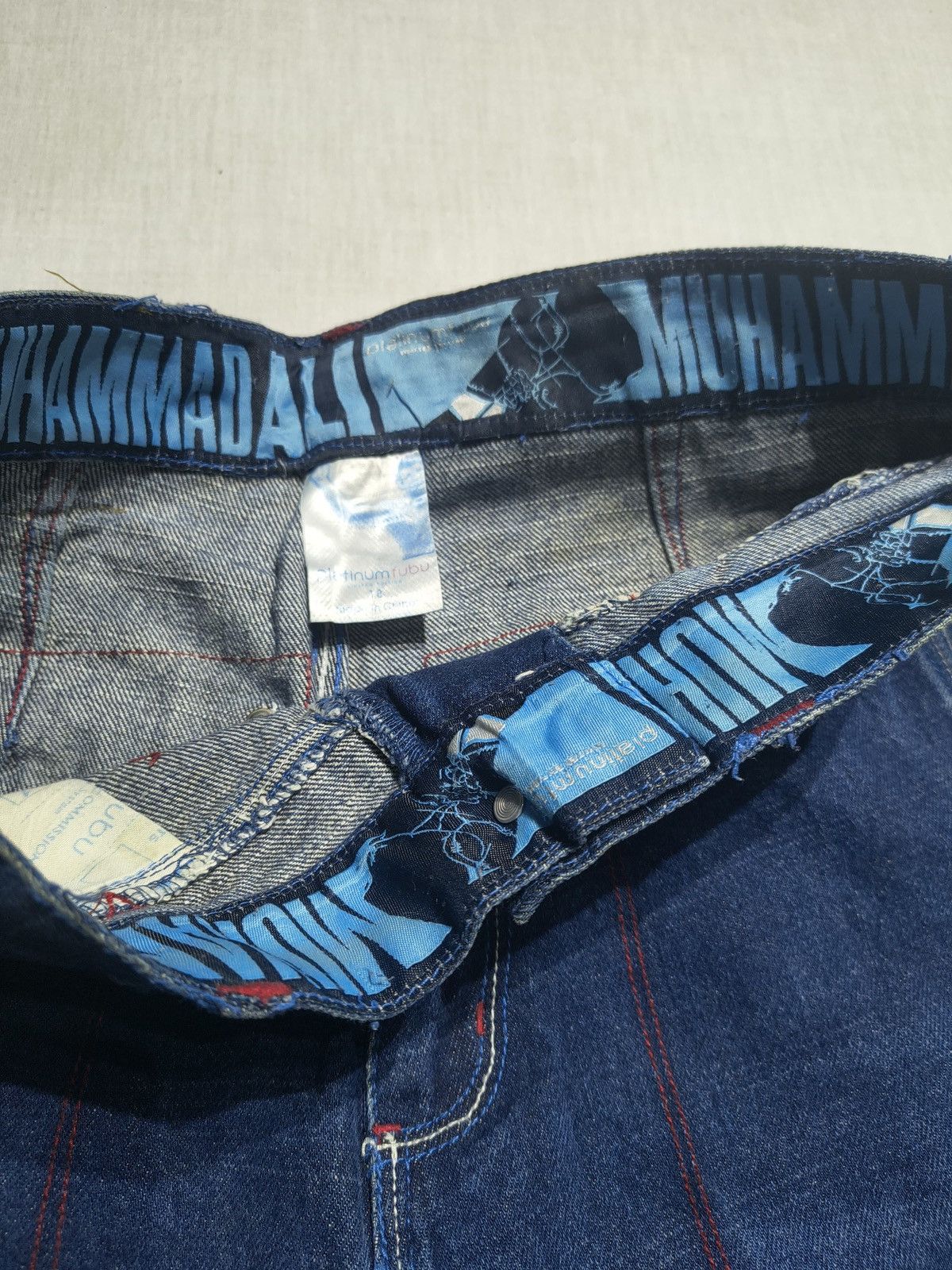 Southpole FUBU x Muhammad Ali Embroidered Memorabilia Jeans🥊(033) Size US 30 / EU 46 - 13 Thumbnail