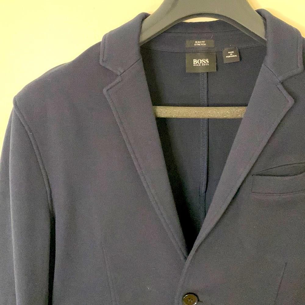 Hugo Boss BOSS - Slim Davoli knit Jkt -Med -87% Ctn 8% Poly 5% elastic Size US M / EU 48-50 / 2 - 1 Thumbnail