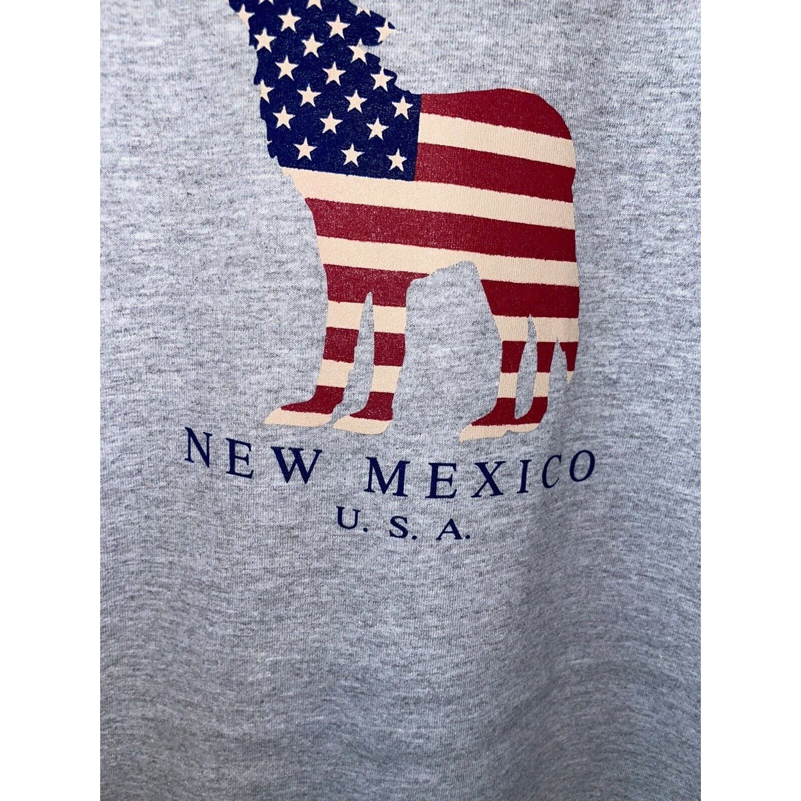 Jerzees Vintage New Mexico Shirt NM USA Gray Wolf Tee 90s VTG Large Size US L / EU 52-54 / 3 - 4 Thumbnail