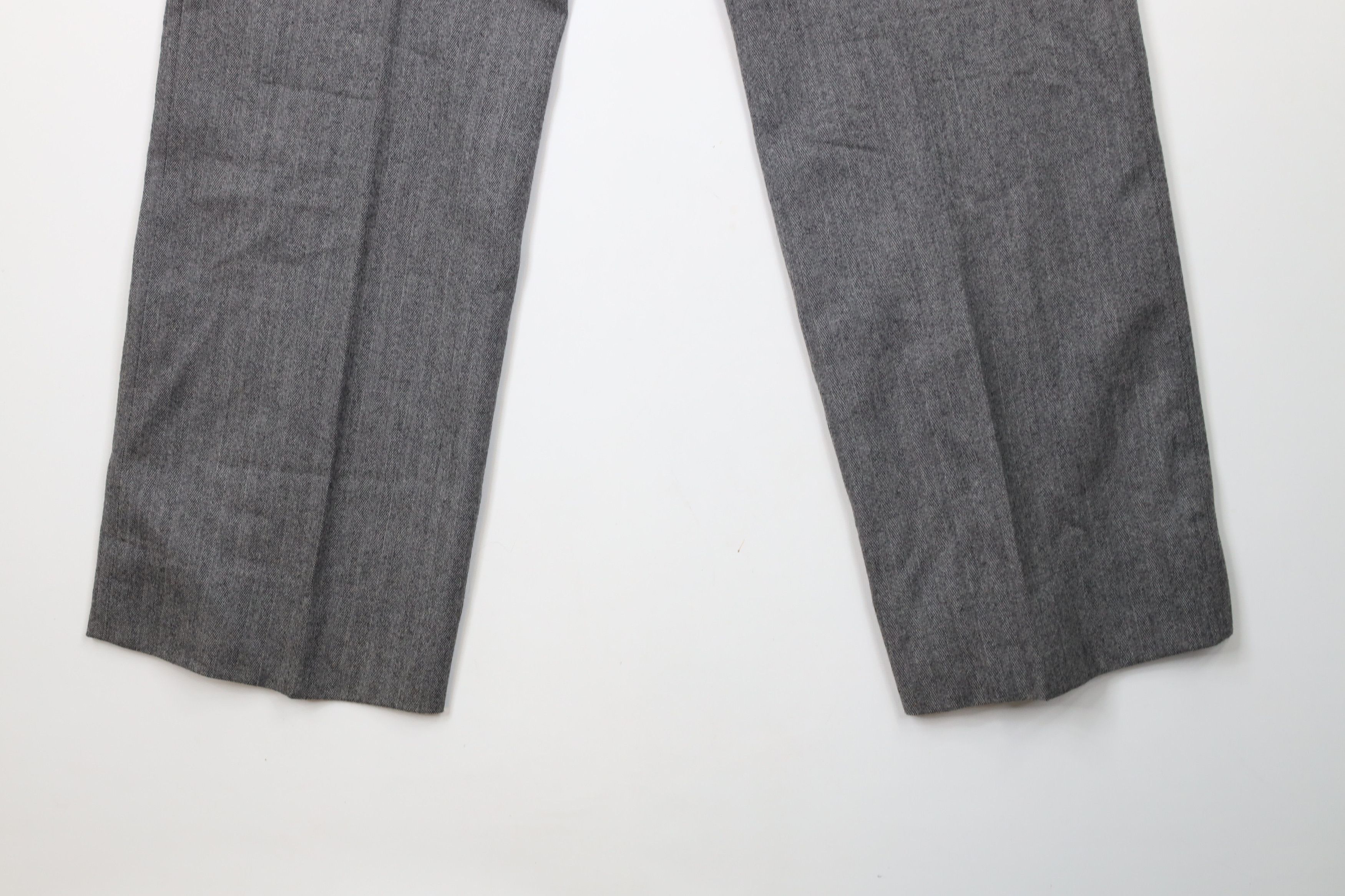 Vintage Vintage 70s Streetwear Wool Herringbone Wide Leg Chino Pants Size US 36 / EU 52 - 11 Thumbnail