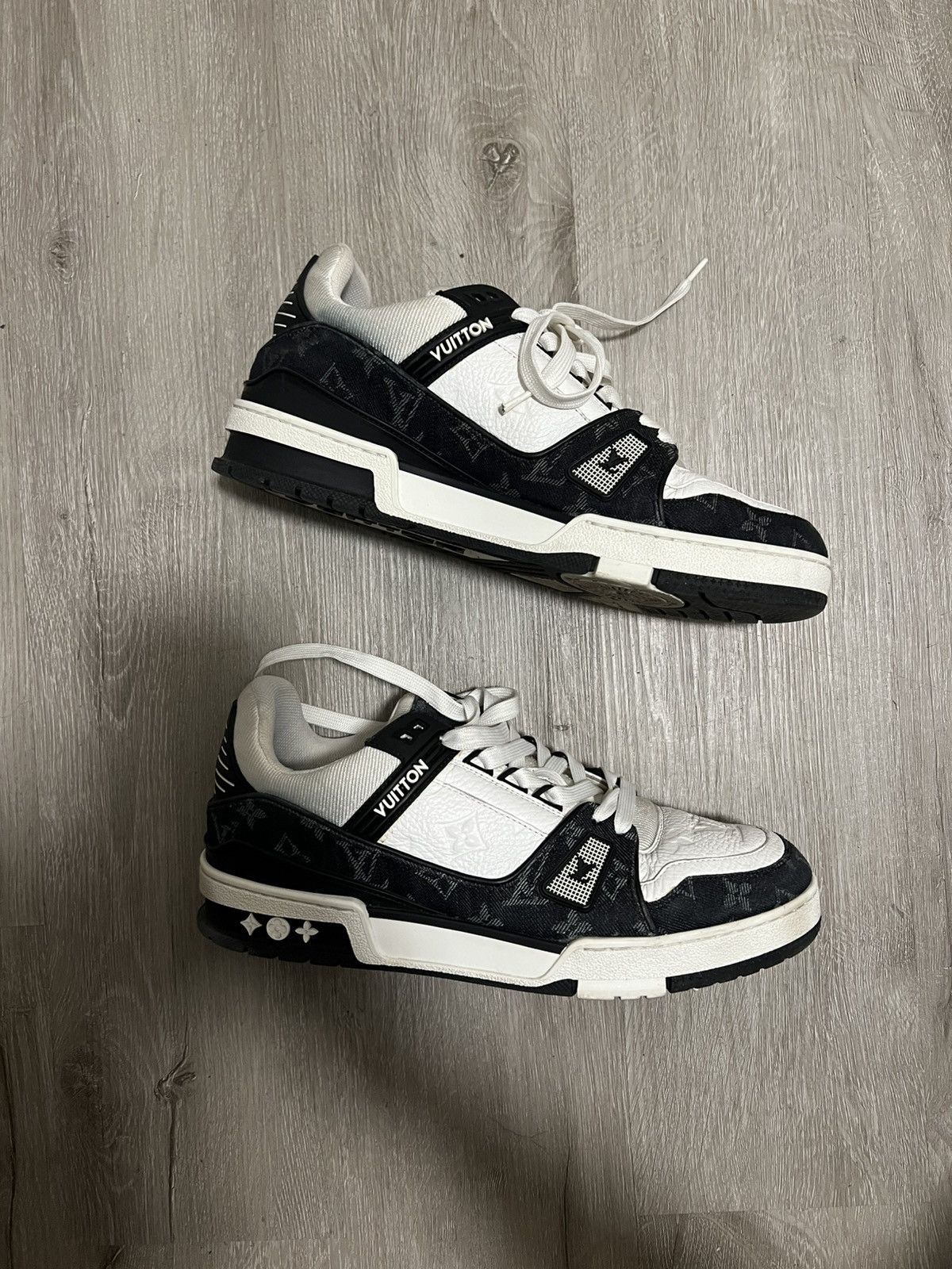 Louis Vuitton Louis Vuitton Trainer Size 7 Black Denim Size US 8 / EU 41 - 3 Thumbnail