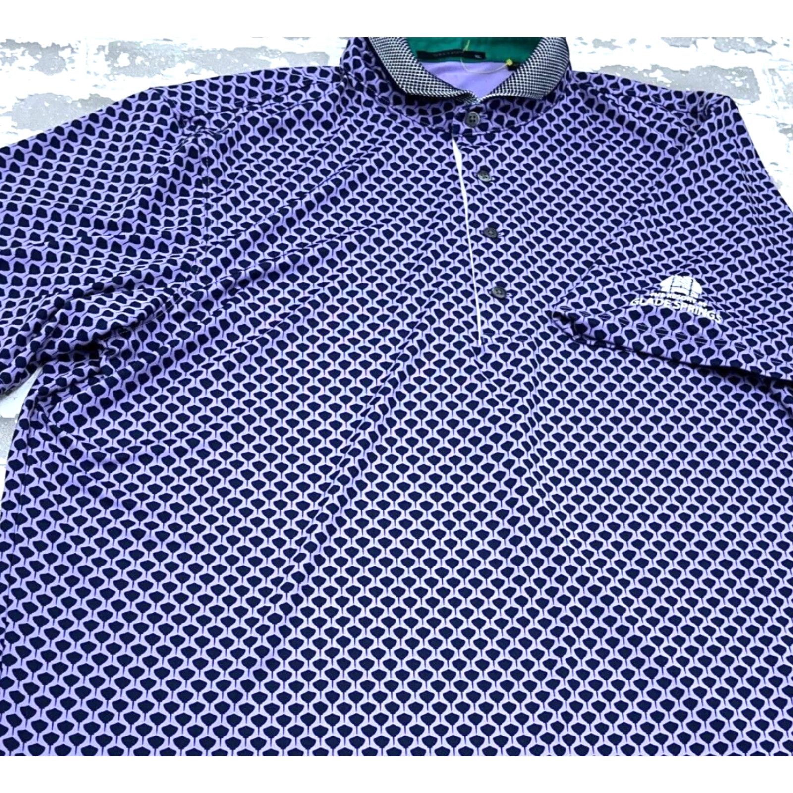 Vintage Greyson Polo Shirt Men XL Purple Performance Golf Culb Resort Sting Ray Print Shirt XS? Size US XL / EU 56 / 4 - 6 Thumbnail