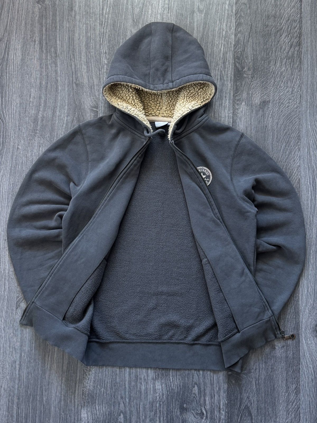 Converse Vintage Converse Gray Fur Japanese Hoodie Size US M / EU 48-50 / 2 - 3 Thumbnail