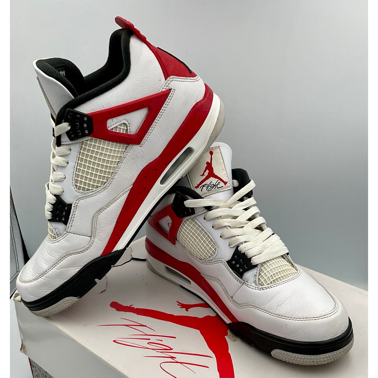 Jordan Brand Jordan 4 Retro Red Cement DH6927-161 Sz 11 Size US 11 / EU 44 - 4 Thumbnail