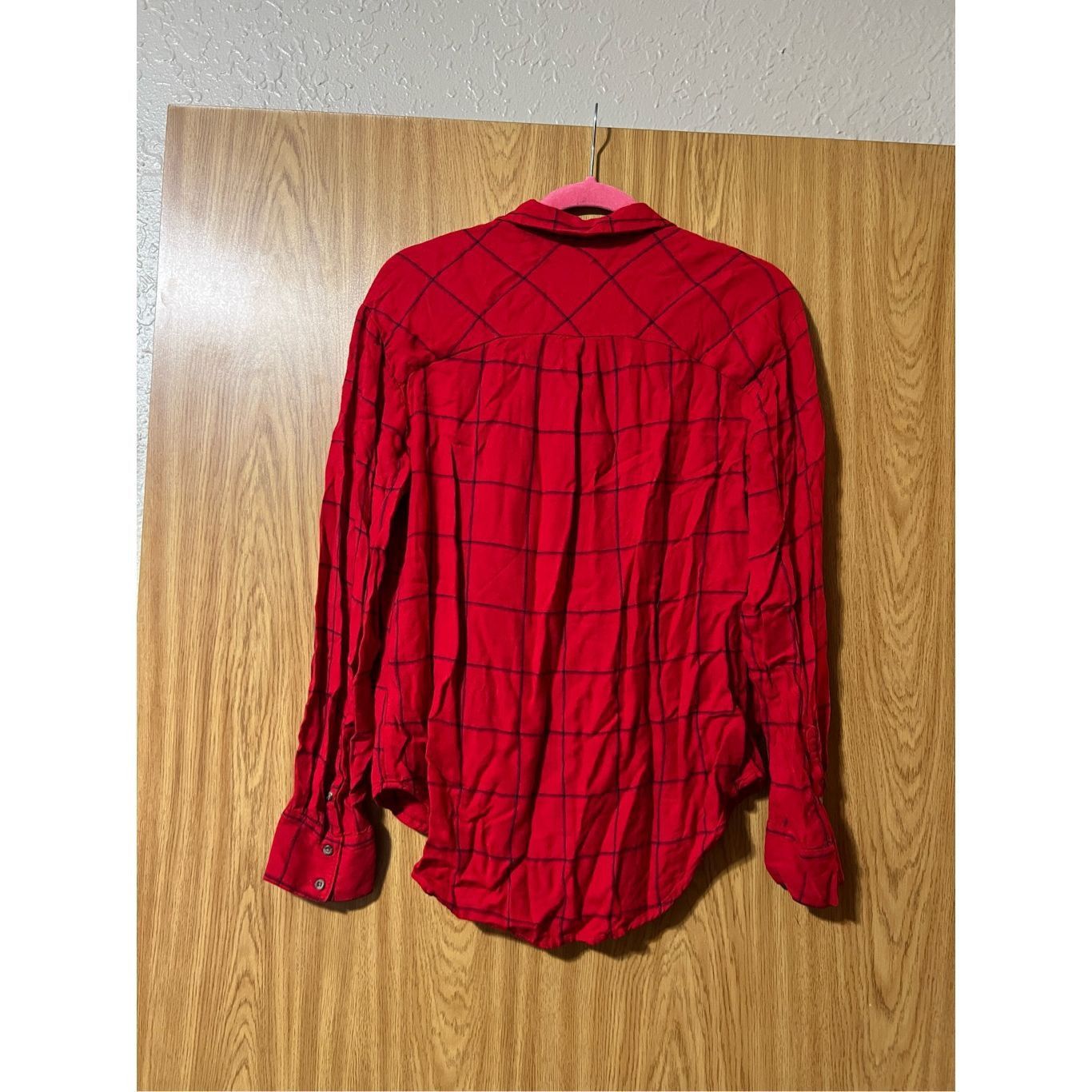 Other A New Day Red Plaid Button Up Top Woman’s Size Medium Size M / US 6-8 / IT 42-44 - 5 Thumbnail