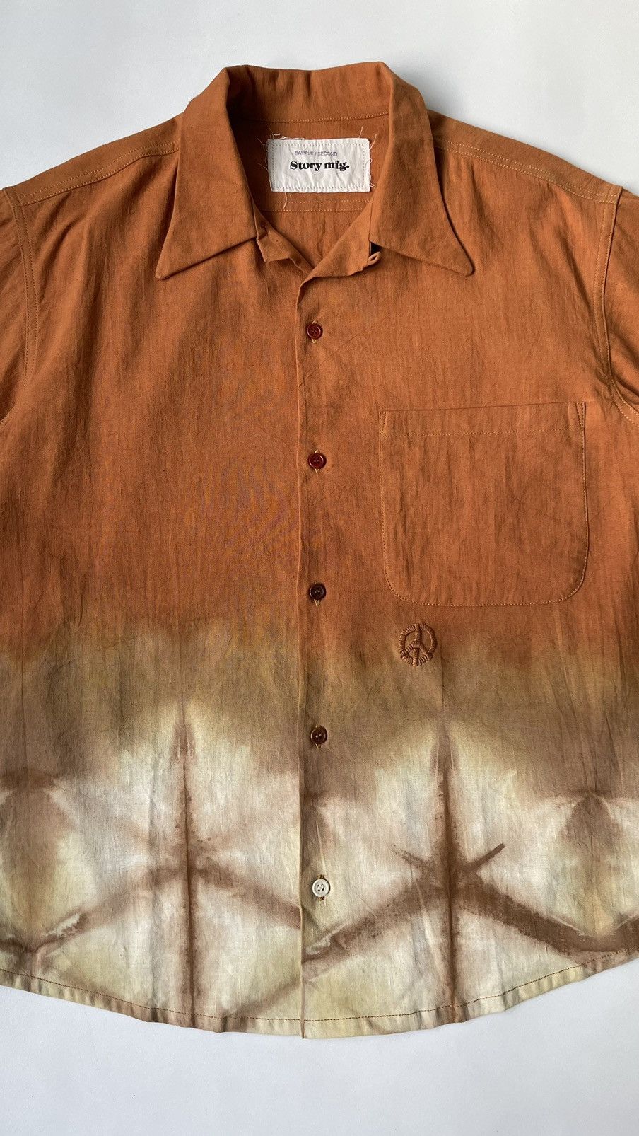 Story Mfg. Orange ‘Peace Tie Dye’ Print Shirt Size US S / EU 44-46 / 1 - 3 Thumbnail