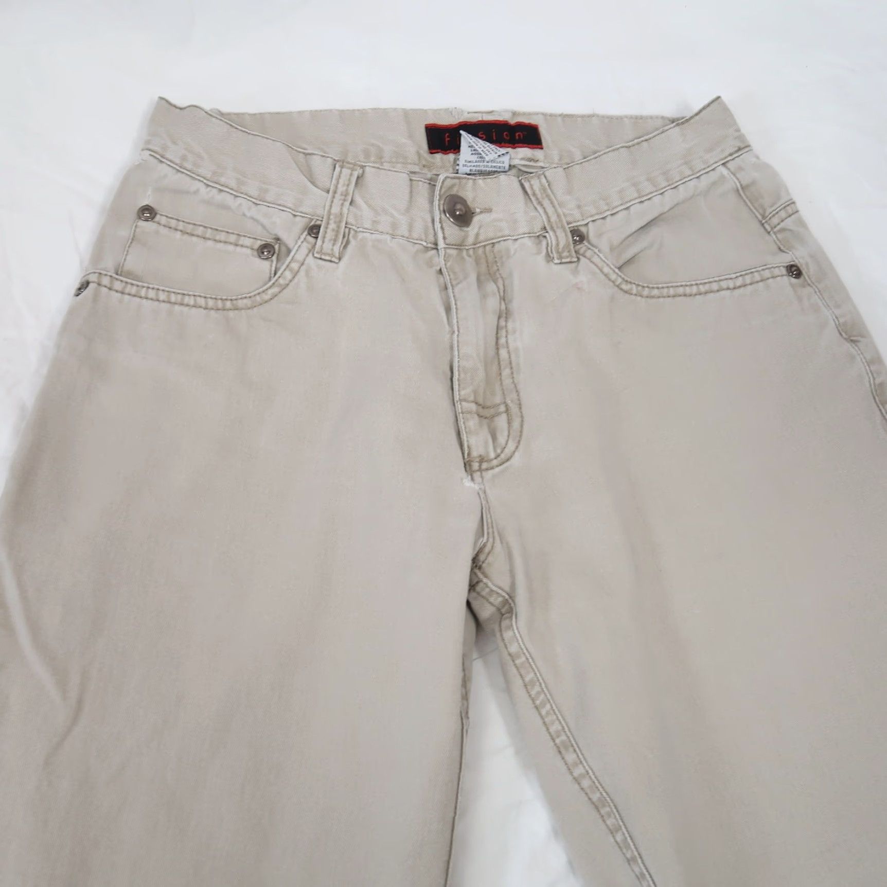 Vintage VINTAGE Fission Jeans Tan Slim Straight Leg Mens 29x32 Khaki 90s IH Size US 29 - 2 Thumbnail