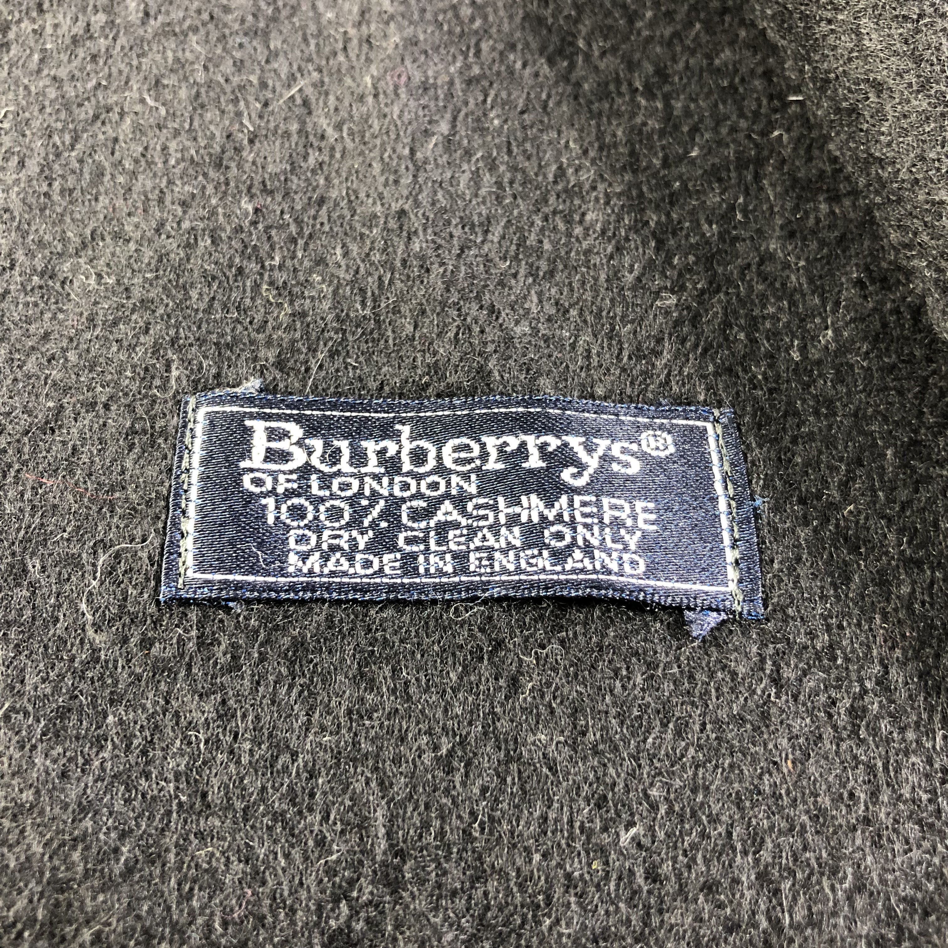 Burberry Burberrys Plain Black Cashmere Scarf Muffler V1289 Size ONE SIZE - 5 Thumbnail