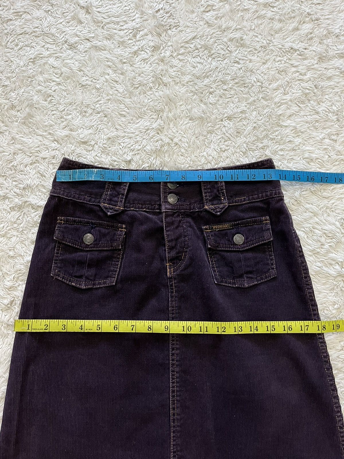 combo vintage hysteric glamour crop tee & corduroy skirt