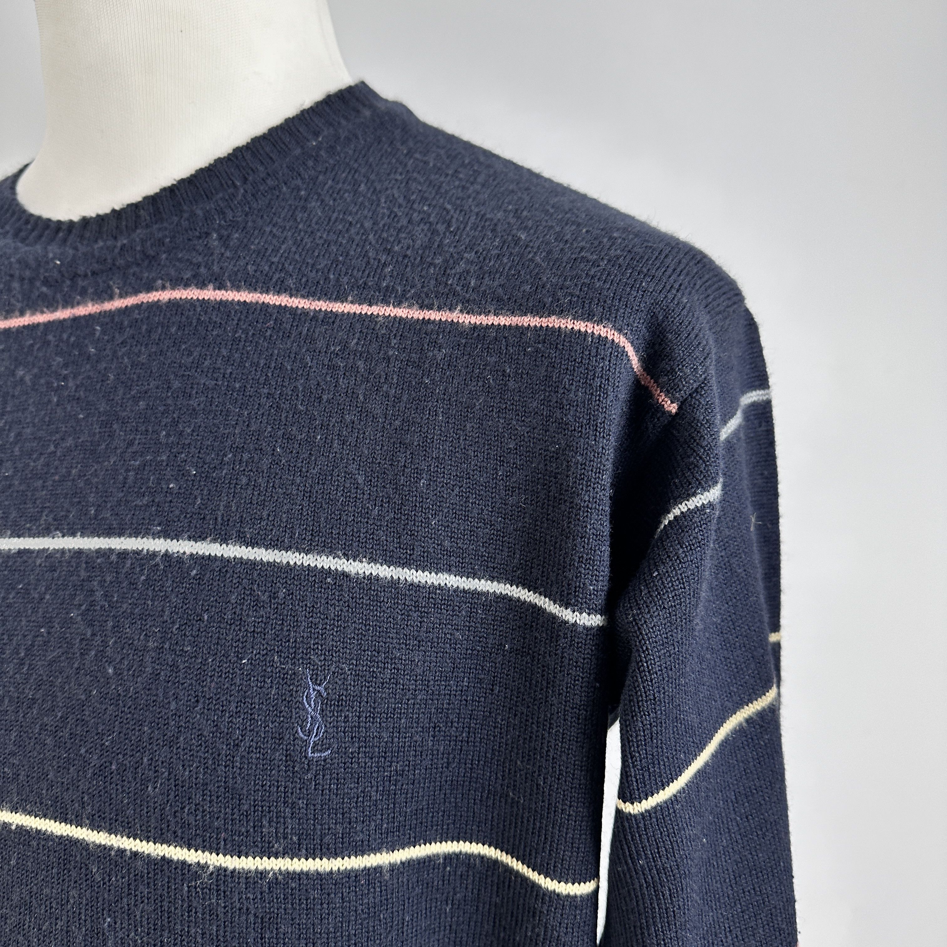 Yves Saint Laurent Maglione YVES SAINT LAURENT Righe Multi – L Size US L / EU 52-54 / 3 - 9 Thumbnail