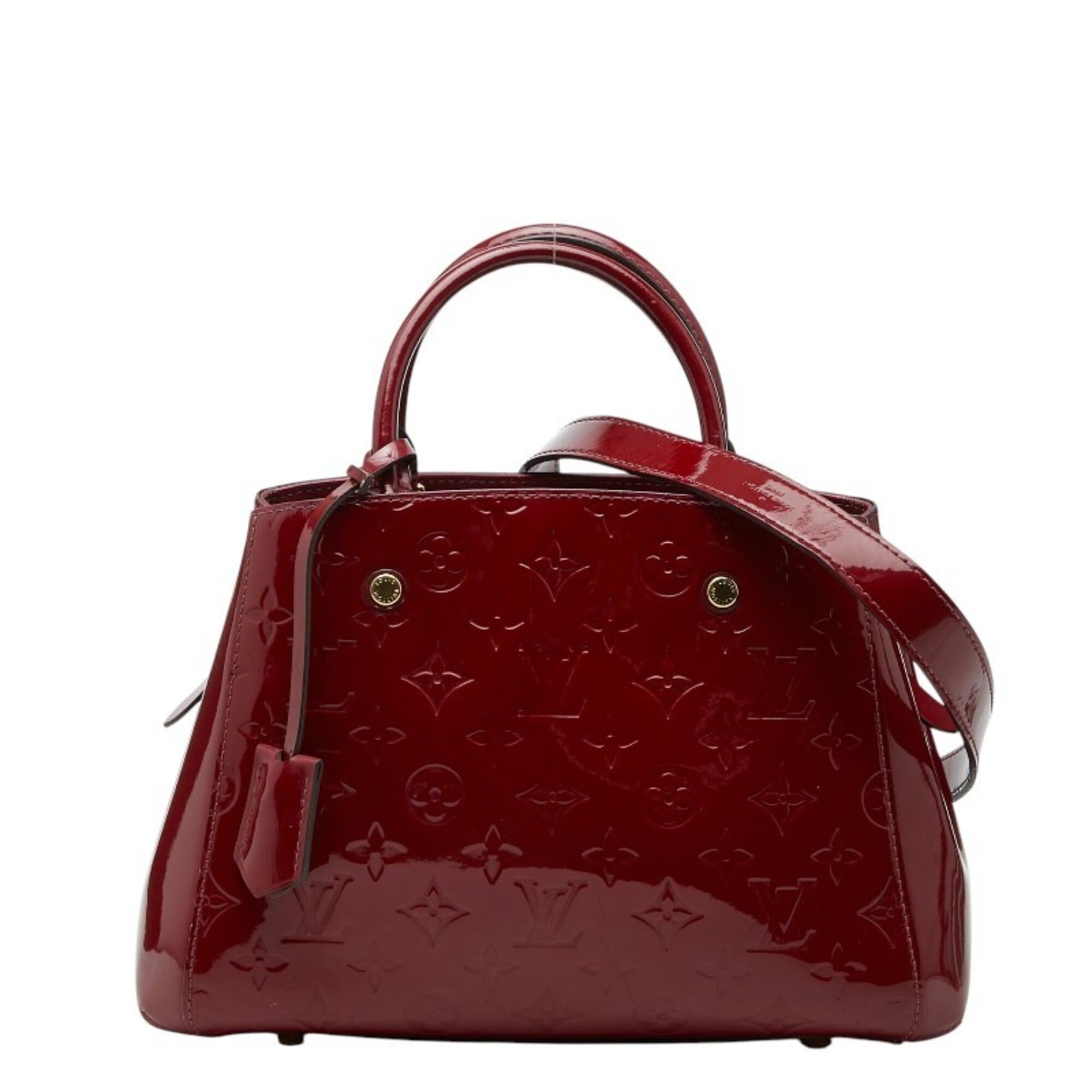 Louis Vuitton Louis Vuitton Monogram Vernis Montaigne BB Handbag Shoulder Bag 2WAY M50172 Rose Indien Red Patent Leather Women's LOUIS VUITTON Size ONE SIZE - 1 Thumbnail