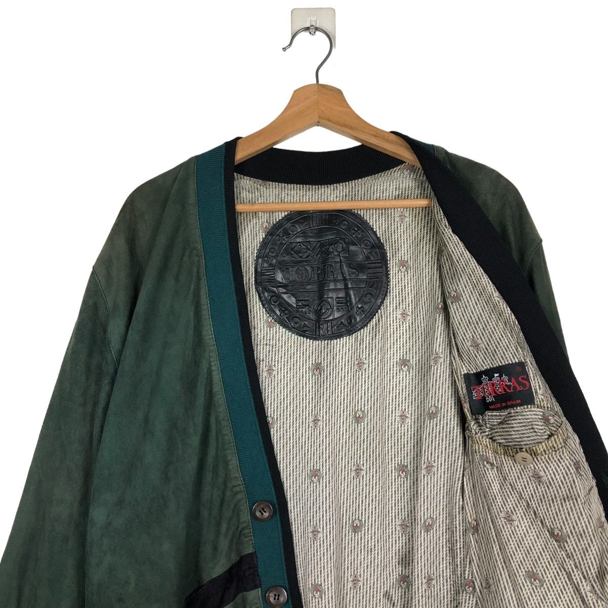 Japanese Brand 🔥VINTAGE LEATHER CARDIGAN JACKET TORRAS SPAIN ISSEY MIYAKE Size US M / EU 48-50 / 2 - 14 Thumbnail