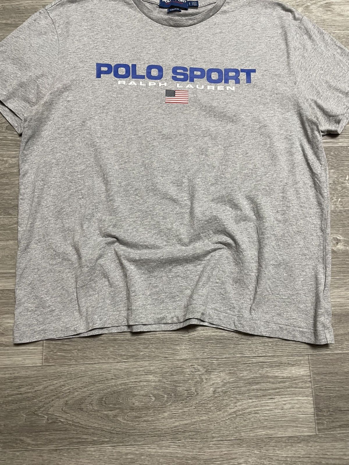 Polo Ralph Lauren Polo Sport By Ralph Lauren Gray T-Shirt Size US L / EU 52-54 / 3 - 3 Thumbnail