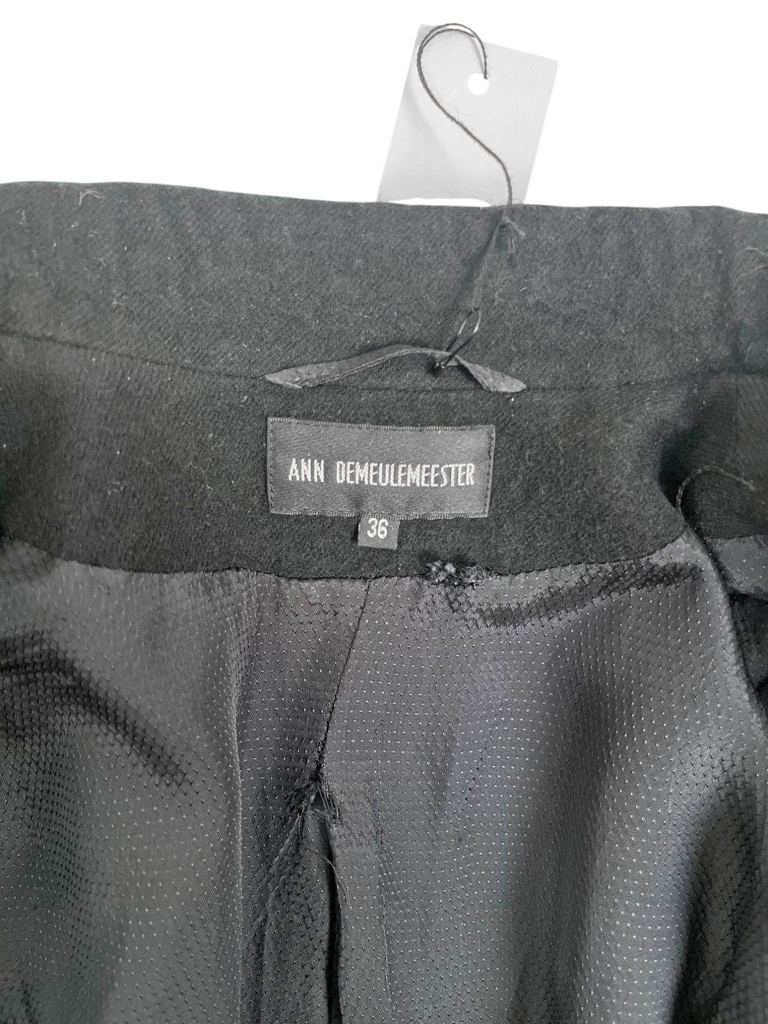 Ann Demeulemeester Asymmetric Black Wool Blazer Size S / US 4 / IT 40 - 8 Thumbnail