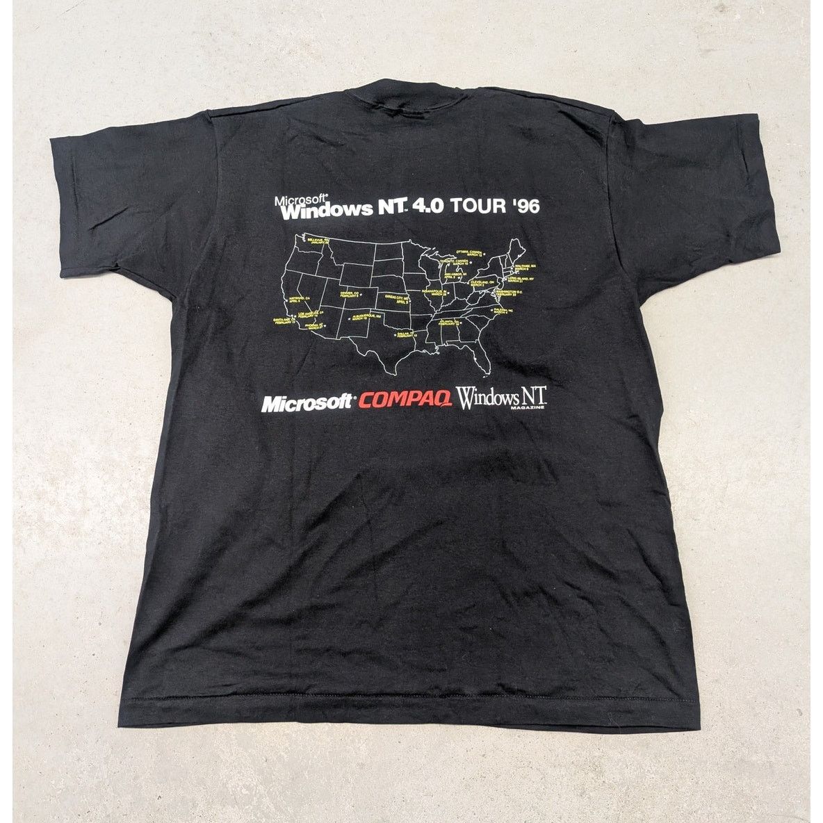 Fruit Of The Loom × Microsoft × Vintage Vintage Microsoft Windows NT 4.0 I Saw It First Tour t-shirt Size US XL / EU 56 / 4 - 1 Thumbnail