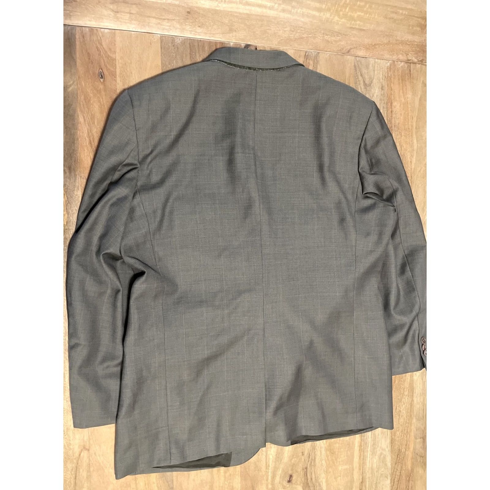 Brooks Brothers BROOKS BROTHERS Windowpane Plaid Sport Jacket Men’s 46L Green Wool Blazer Coat Size 46R - 2 Thumbnail