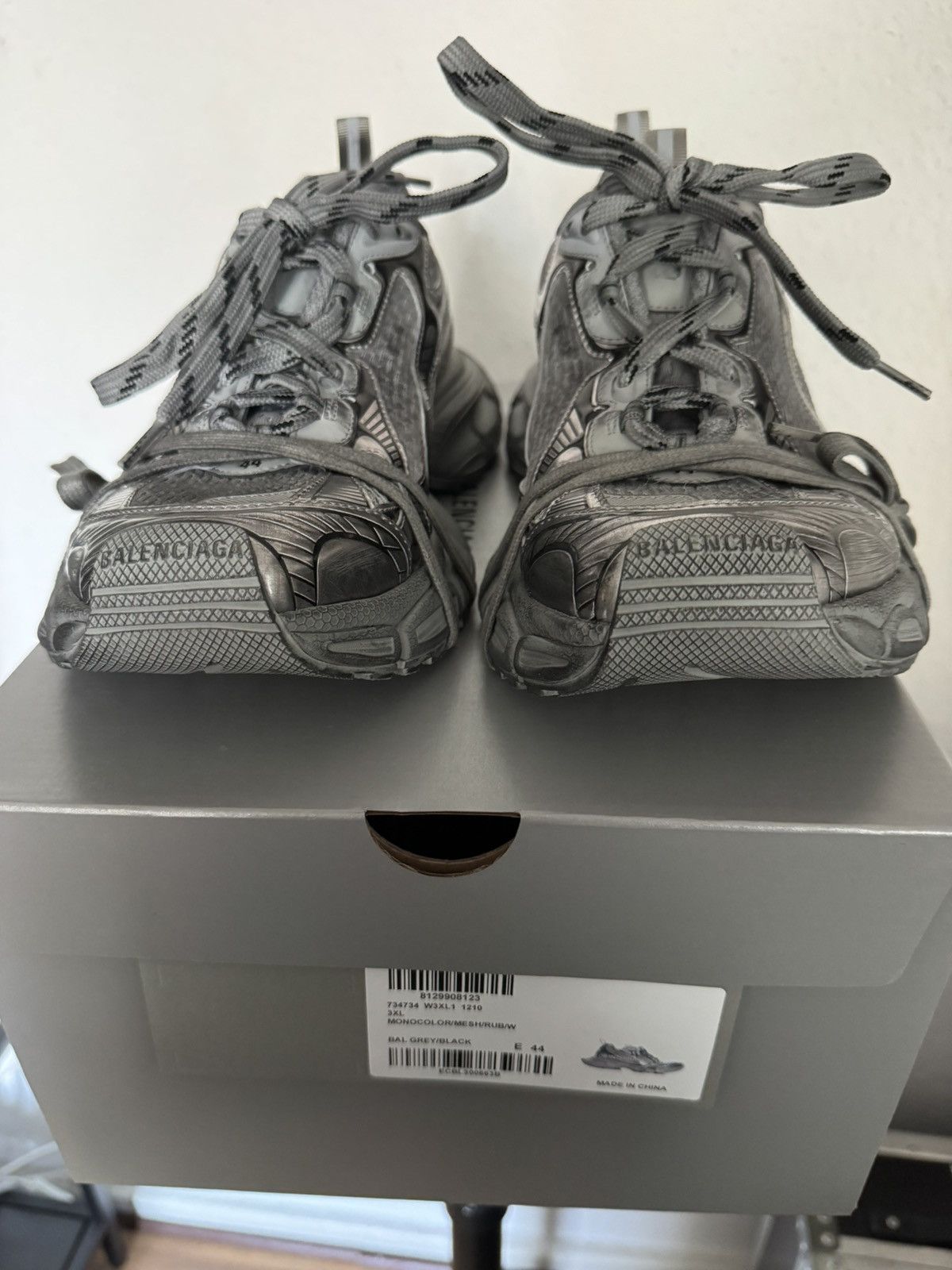 Balenciaga Balenciaga 3XL sneaker Grey Silver 45 Size US 11 / EU 44 - 3 Thumbnail