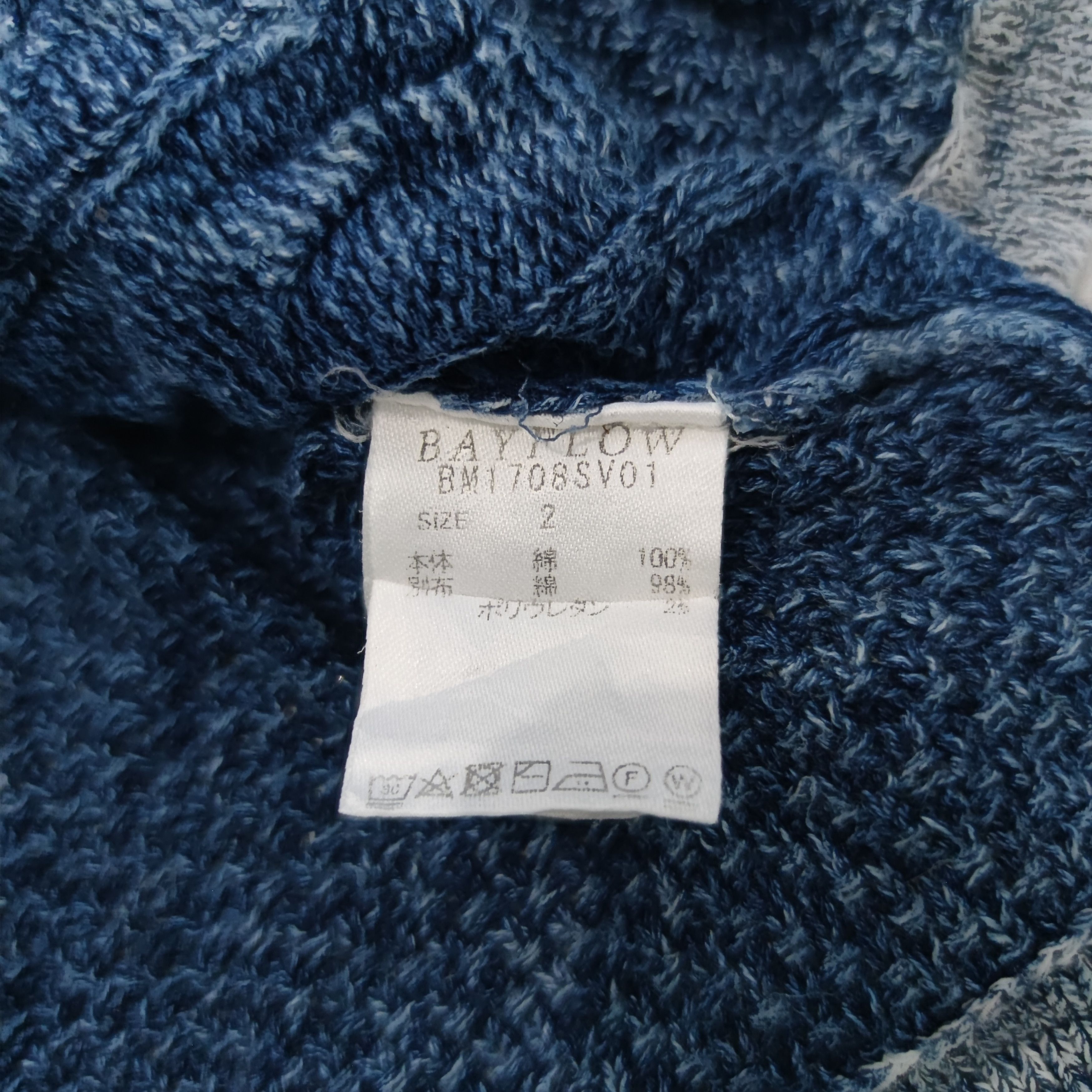 Japanese Brand Japanese Brand Bayflow Patchwork Grunge Style Cardigan Knit Size US M / EU 48-50 / 2 - 9 Thumbnail
