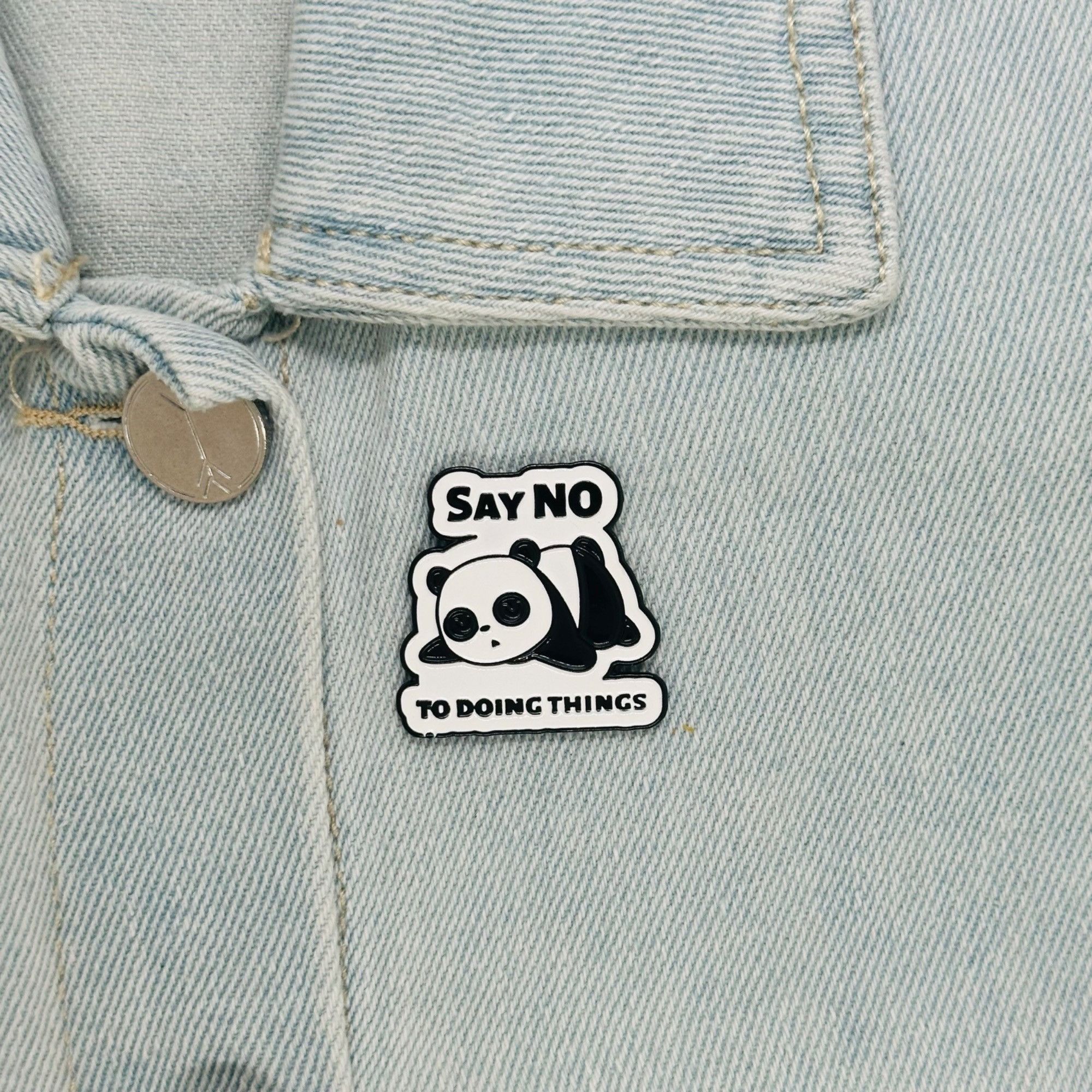 Other ☀️Oz Enamel Pin Panda Broch Say No To Doing Thing Sleeping W Size ONE SIZE - 1 Thumbnail