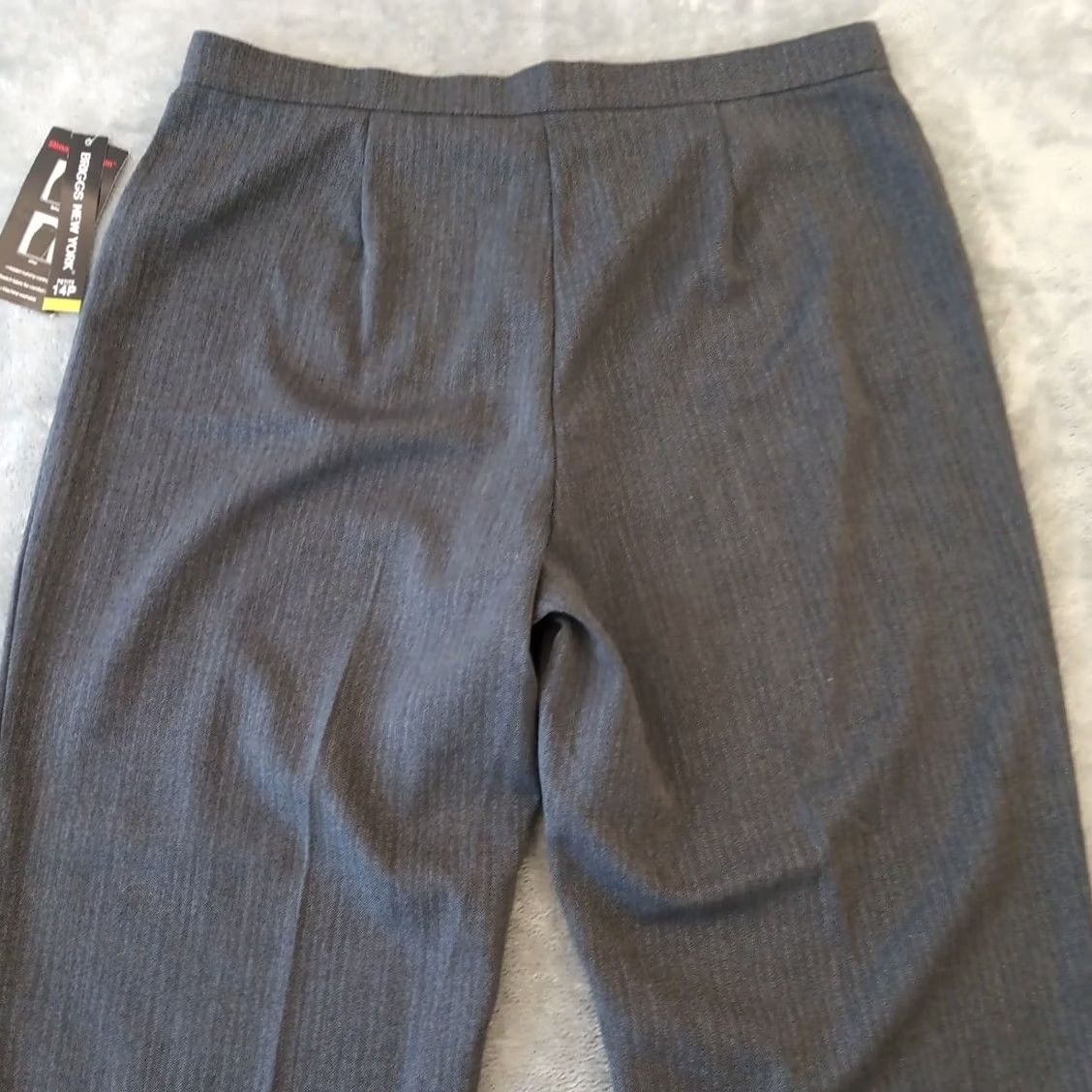 Vintage Briggs New York Womens Pants Dress Pants 14P Gray Herringbone 34x28.5 High Rise Petite Straight Womens Size 36" / US 14 / IT 50 - 7 Thumbnail
