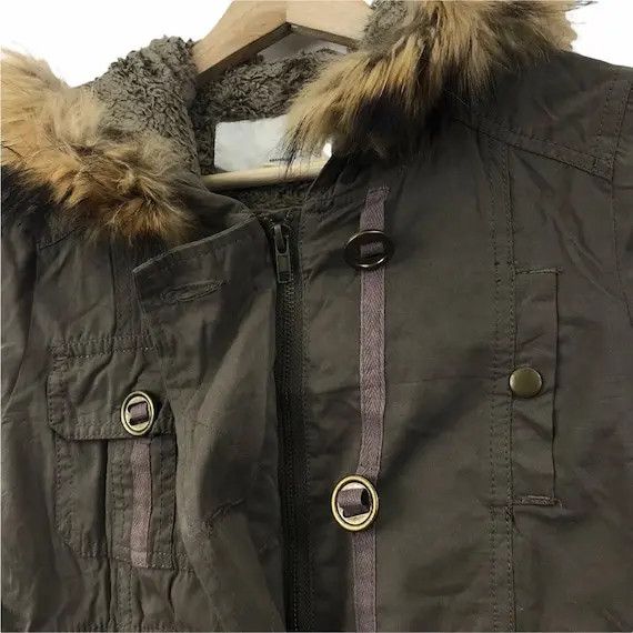 ABAHOUSE Vtg ABAHOUSE ECRU JAPAN Tactical Faux Fur Trench Coat Parka Size S / US 4 / IT 40 - 9 Thumbnail