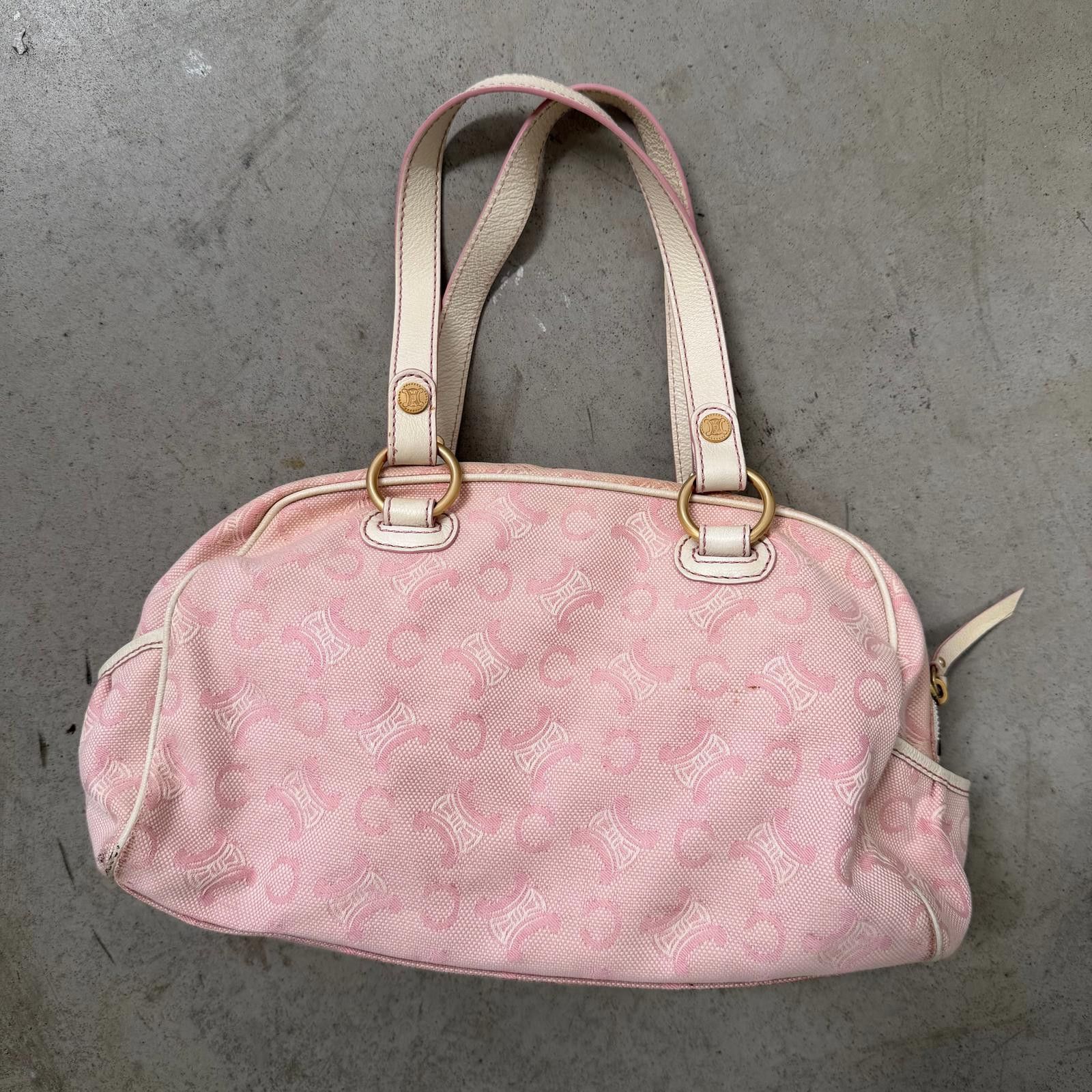 Celine Celine C Macadam Shoulder Bag Pink/White Size ONE SIZE - 4 Thumbnail