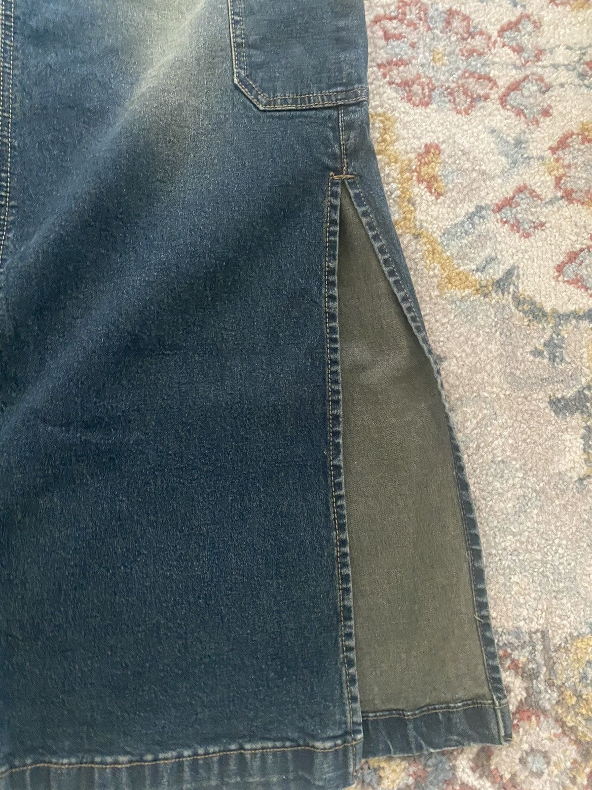 Vintage Vintage Grunge Denim Skirt Size 27" / US 4 / IT 40 - 3 Thumbnail