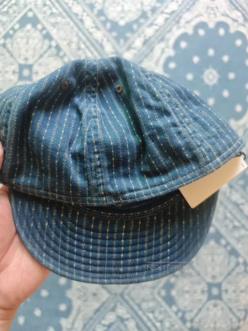 RRL Ralph Lauren RRL Ralph Lauren Retro blue striped workwear duckbill cap Size ONE SIZE - 3 Thumbnail
