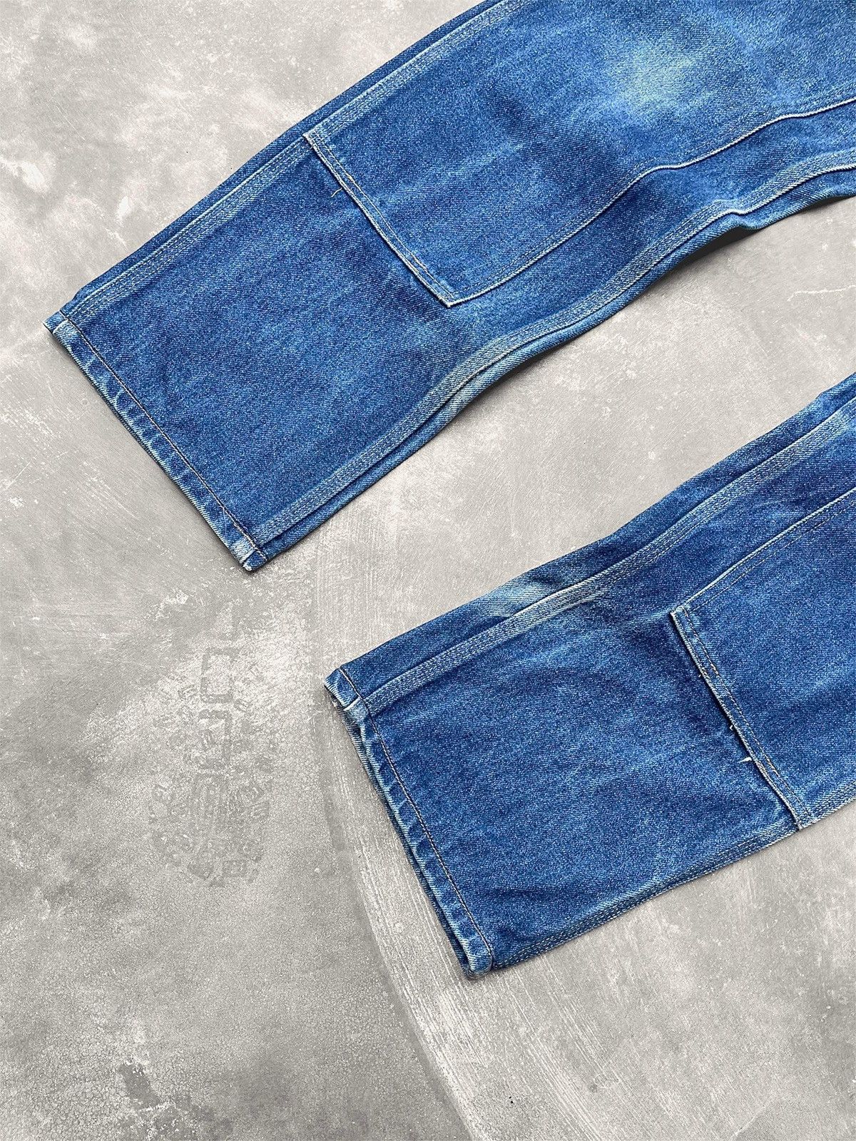 Carhartt Faded Carhartt Raw-Denim Carpenter Double Knee Pant B07-DNM Size US 32 / EU 48 - 4 Thumbnail