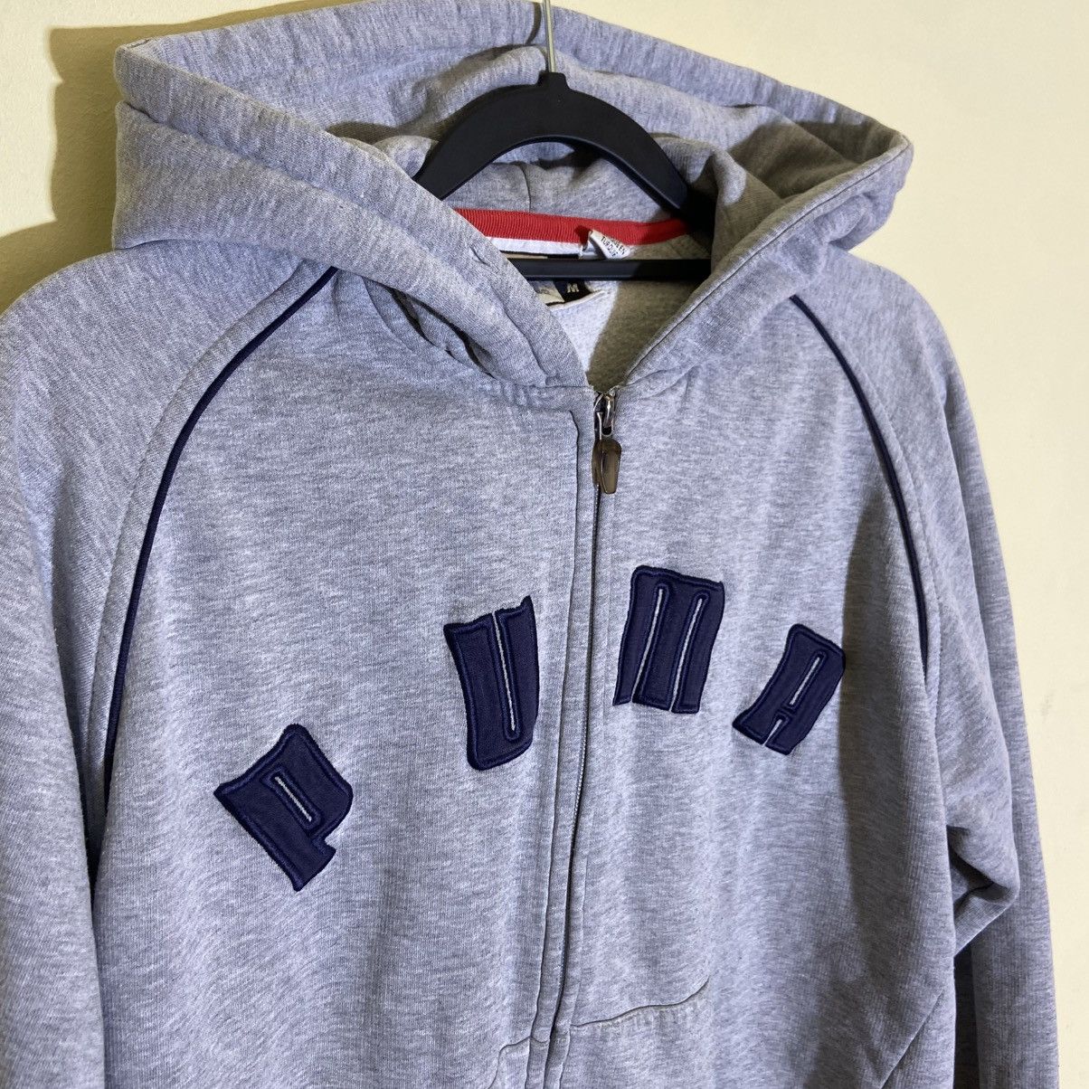 Puma Vintage PUMA Zip Hoodie M – Embroidered Spellout Logo Size US M / EU 48-50 / 2 - 2 Thumbnail