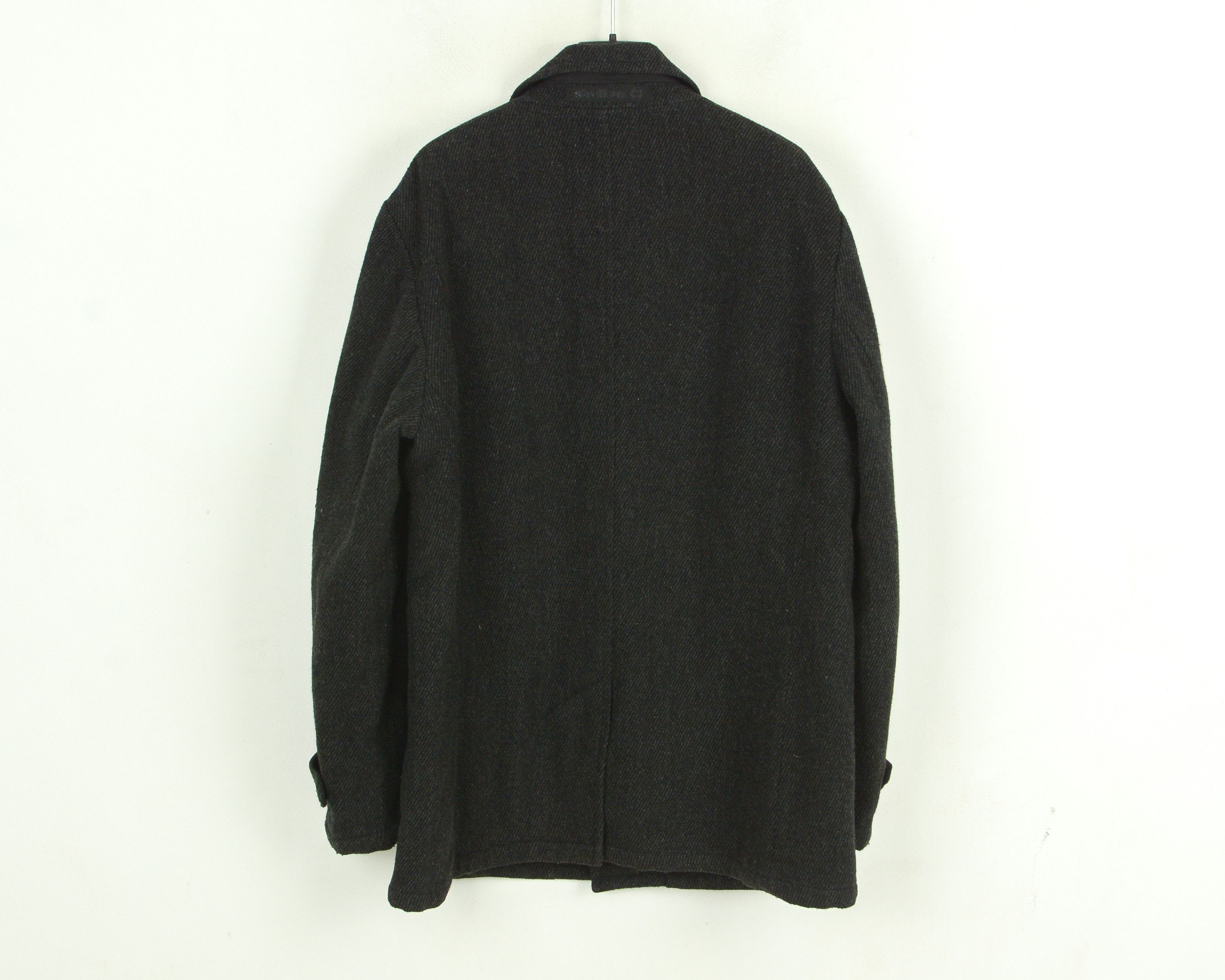Strellson Man's M Dark Grey Jacket Wool 40 Pea Button Coat M Tweed Size US M / EU 48-50 / 2 - 3 Thumbnail