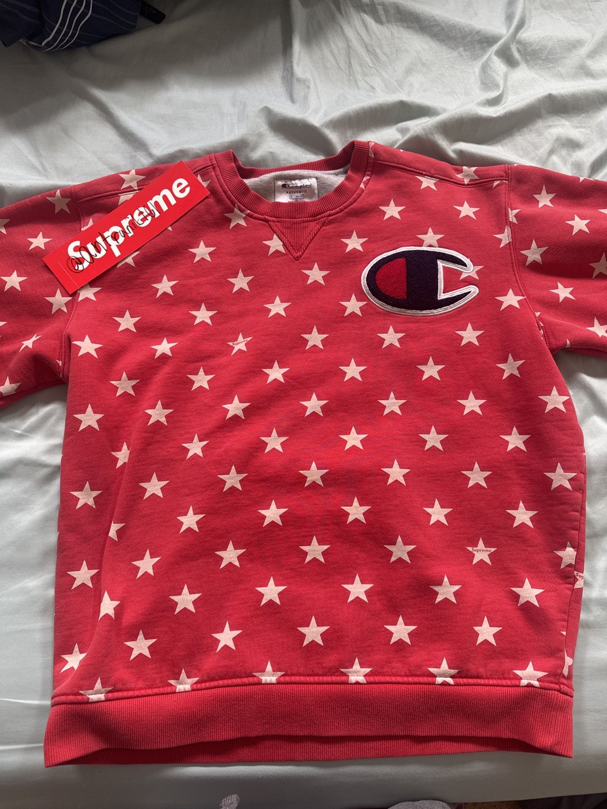 Supreme Supreme x Champion Stars Crewneck Size US XL / EU 56 / 4 - 2 Thumbnail