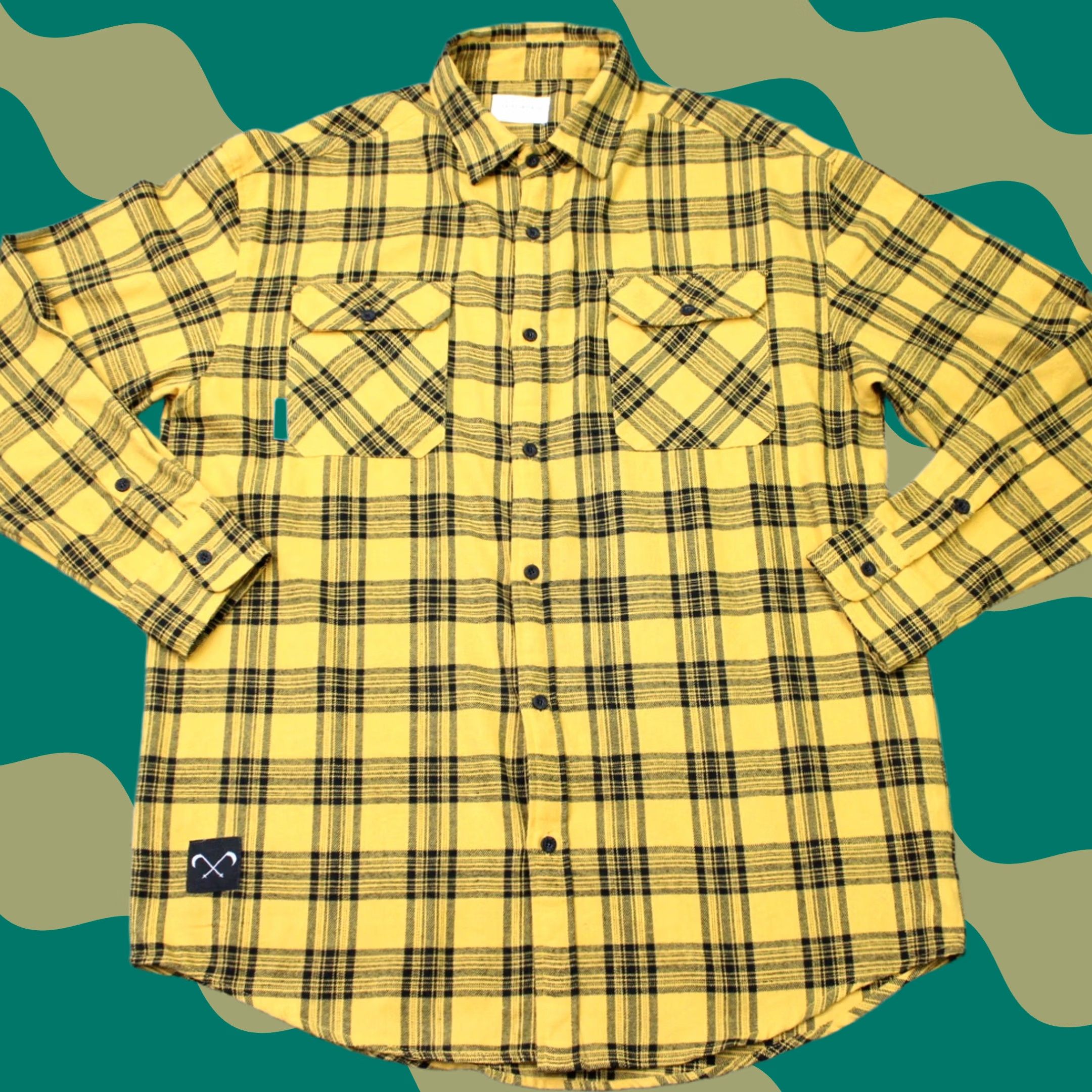 Vintage Saint Morta Flannel Shirt Mens XL Yellow/Black Plaid Shirt Long Sleeve Button-Up Casual Workwear 90s Retro Vintage Size US XL / EU 56 / 4 - 1 Thumbnail