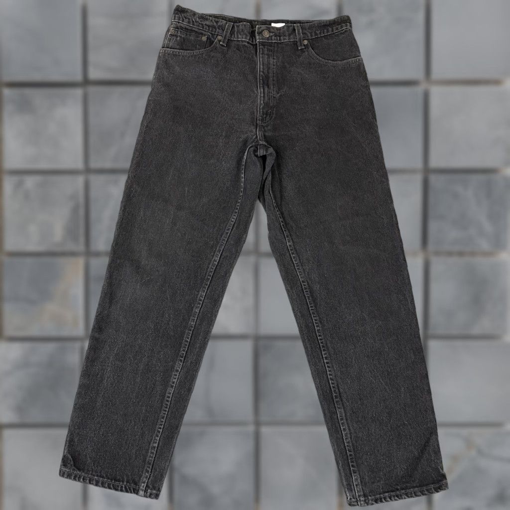 Levi's VINTAGE Levi's 550 Jeans Straight Men 36 Inseam 28 Dark Denim Black Relaxed Fit 550 500 Series Grunge Pockets 31 Inseam Altered 30x30 36x30 Size US 36 / EU 52 - 1 Thumbnail
